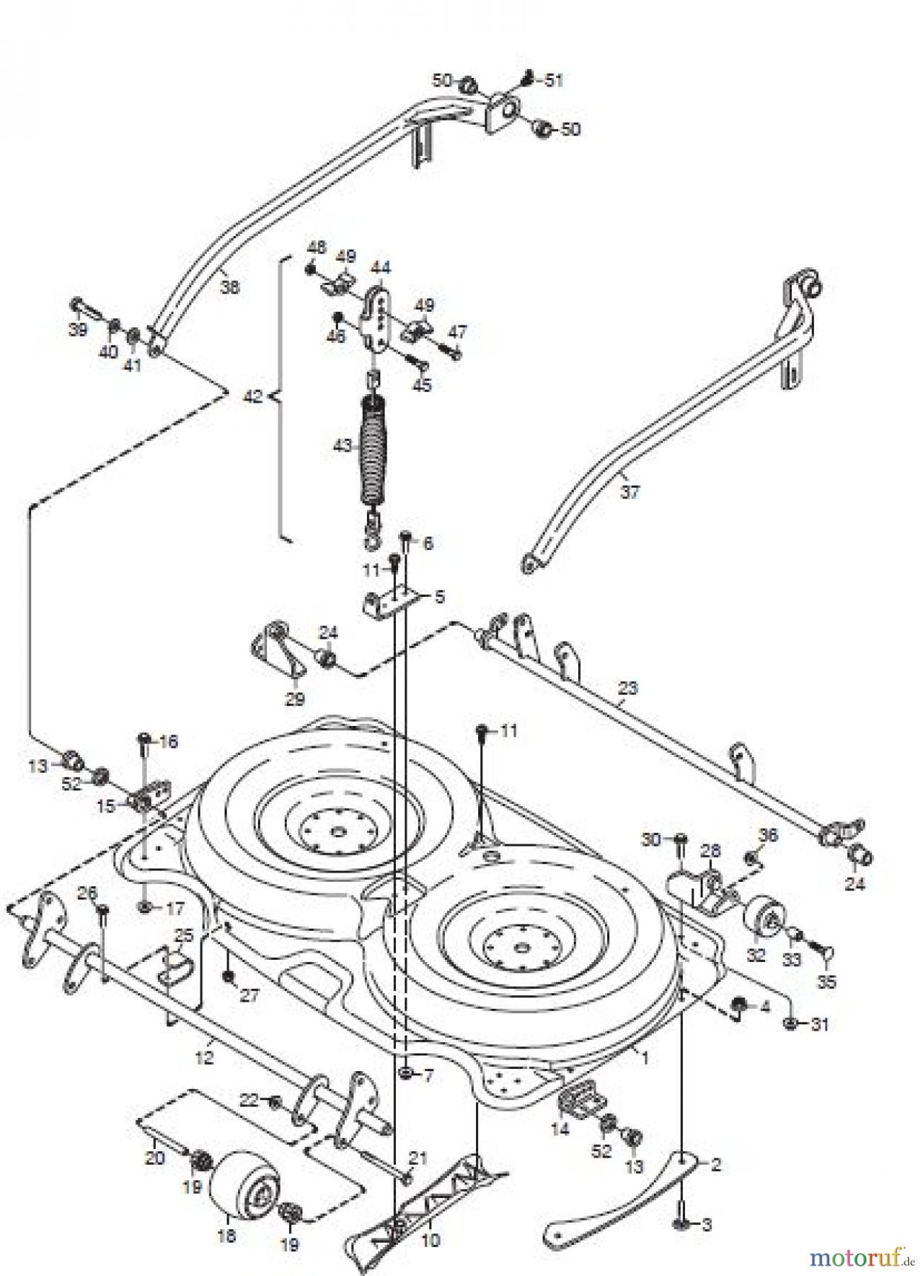 Global Garden Products GGP Frontmäher XM_Series 2006 FROTNMÄHWERK 107 MULCHING RAHMEN