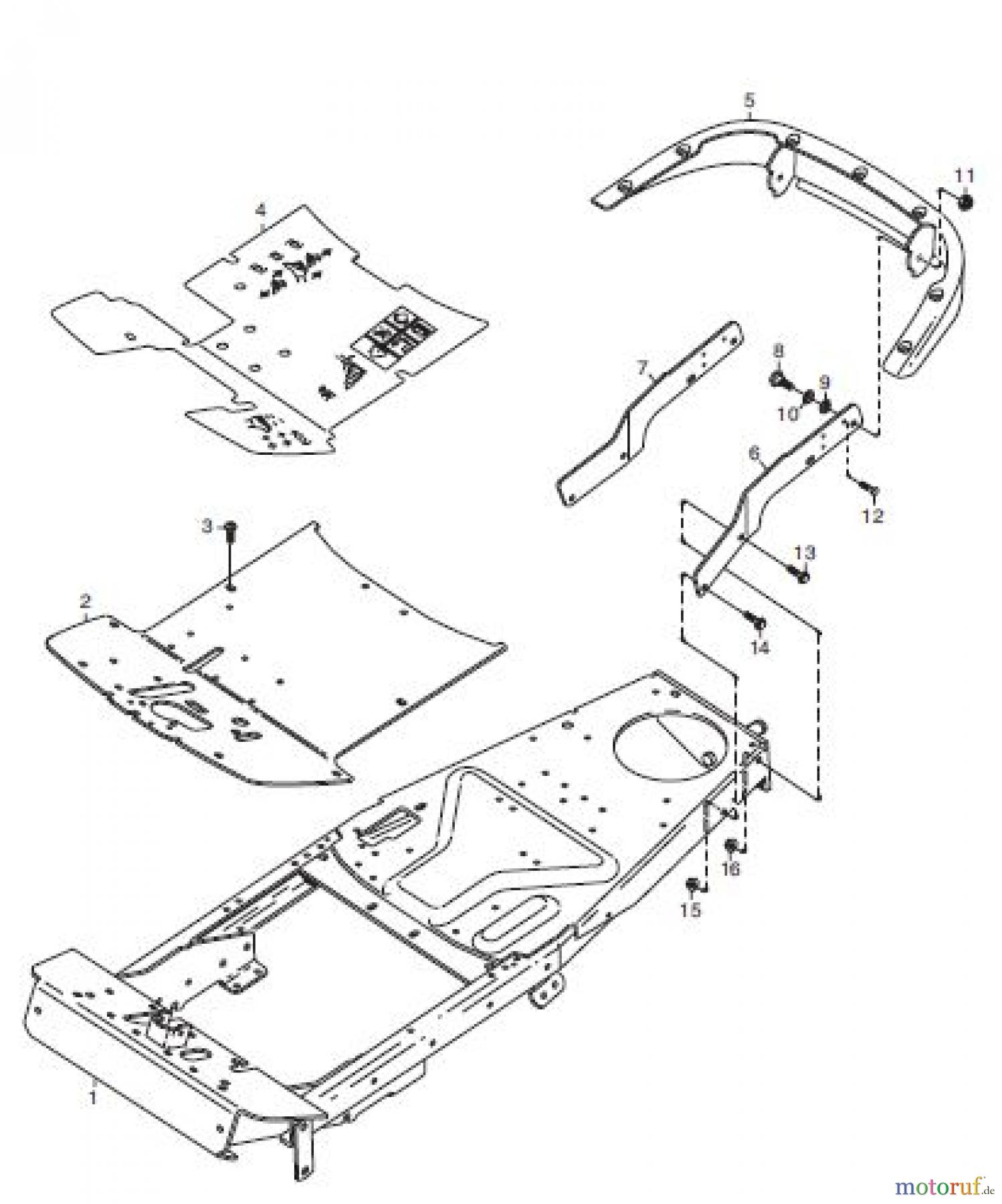 Global Garden Products GGP Frontmäher XM_Series 2006 XM 110- XM 130 XM 140 HD-XM 160 HD RAHMEN