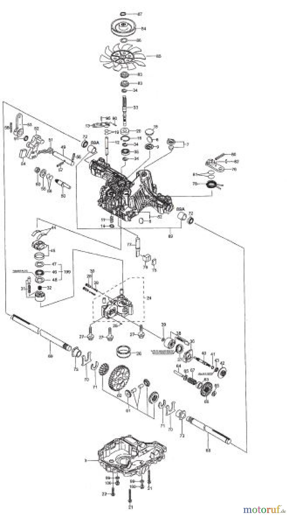 Global Garden Products GGP Frontmäher XM_Series 2007 KANZAKI GETRIEBE K46AG
