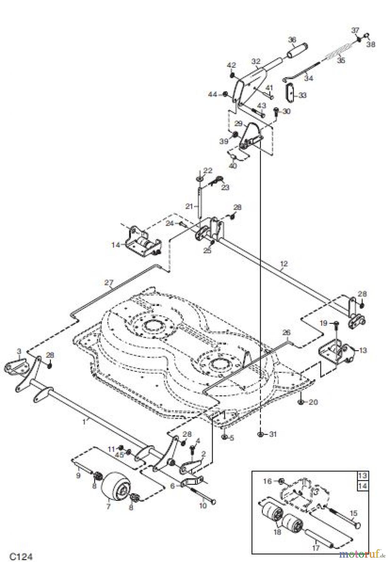 Global Garden Products GGP Frontmäher XM_Series 2007 XM MÄHWERK 85C REGULIERUNGEN