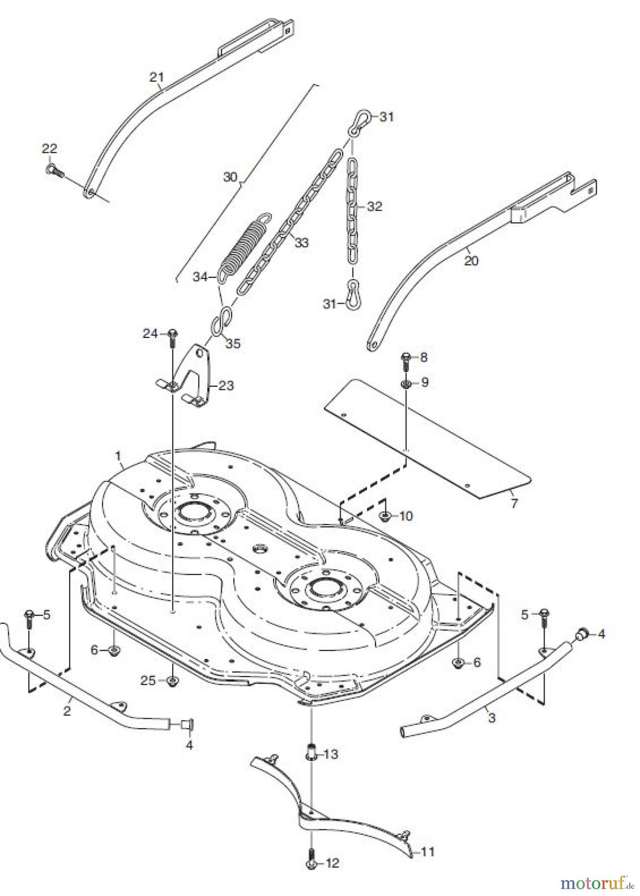 Global Garden Products GGP Frontmäher XM_Series 2007 XM MÄHWERK 95C RAHMEN