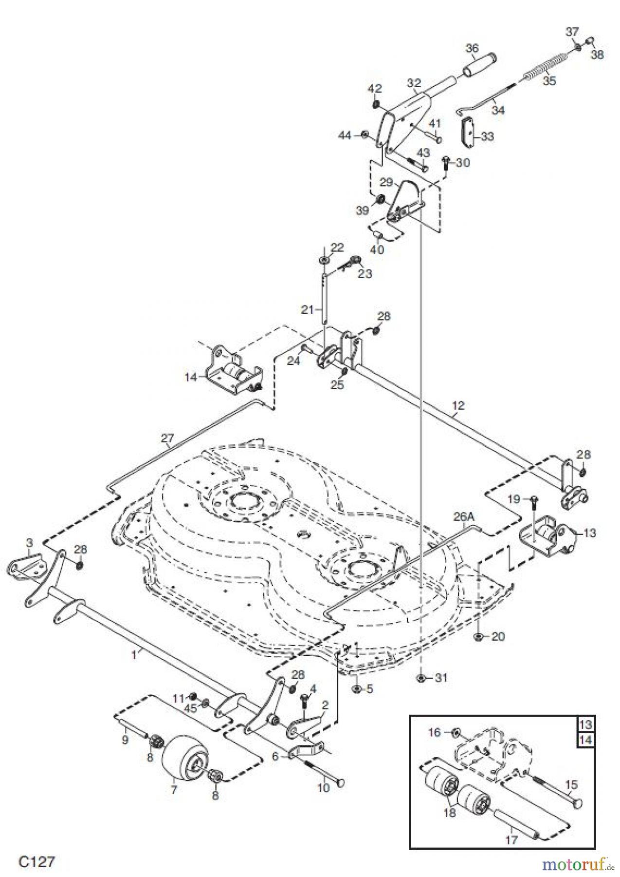 Global Garden Products GGP Frontmäher XM_Series 2007 XM MÄHWERK 95C REGULIERUNGEN