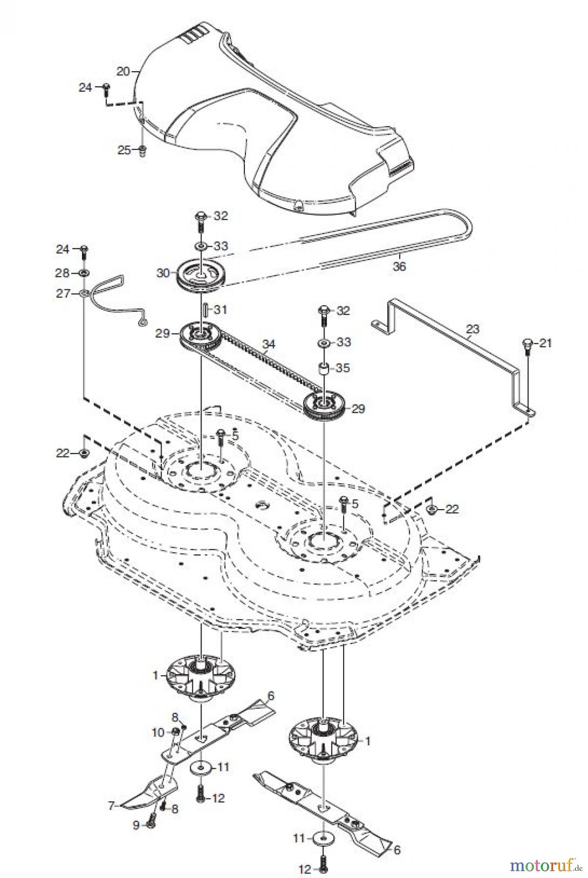 Global Garden Products GGP Frontmäher XM_Series 2007 XM MÄHERWERK 95C TRANSMISSION