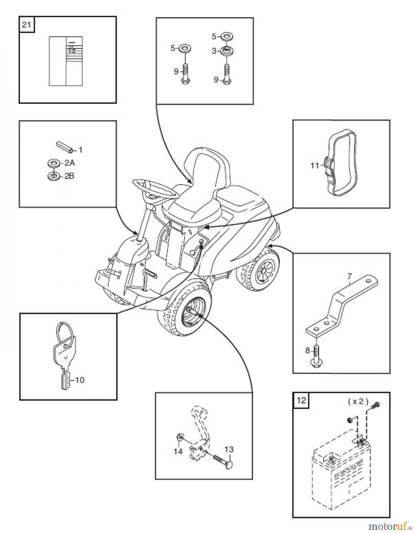 Global Garden Products GGP Frontmäher XM_Series 2007 XM 130 XM 140HD-XM 160HD MONTAGETEILEN