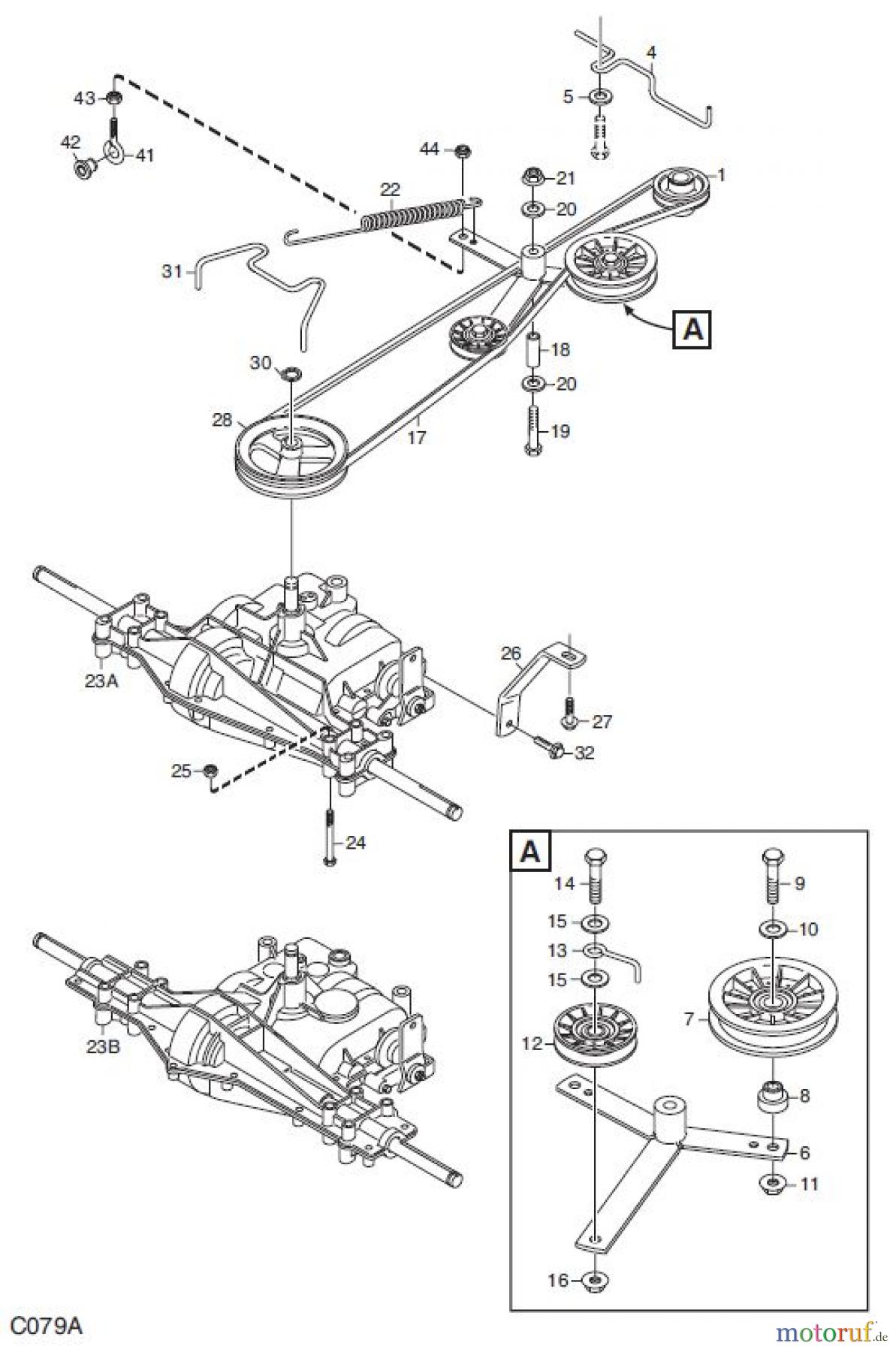 Global Garden Products GGP Frontmäher XM_Series 2007 XM 130 TRANSMISSION