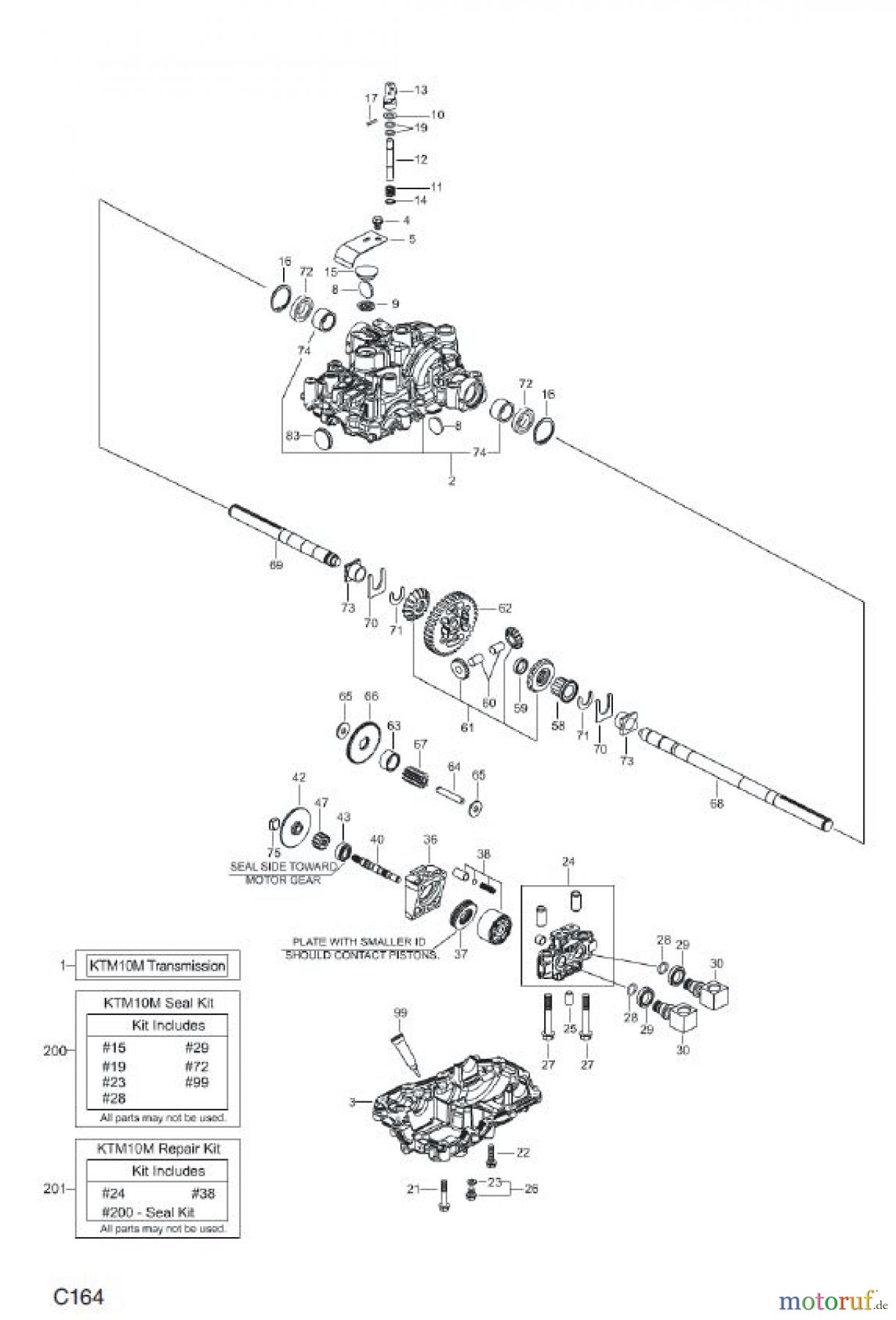 Global Garden Products GGP Frontmäher XM_Series 2008 KANZAKI GETRIEBE KTM 10M