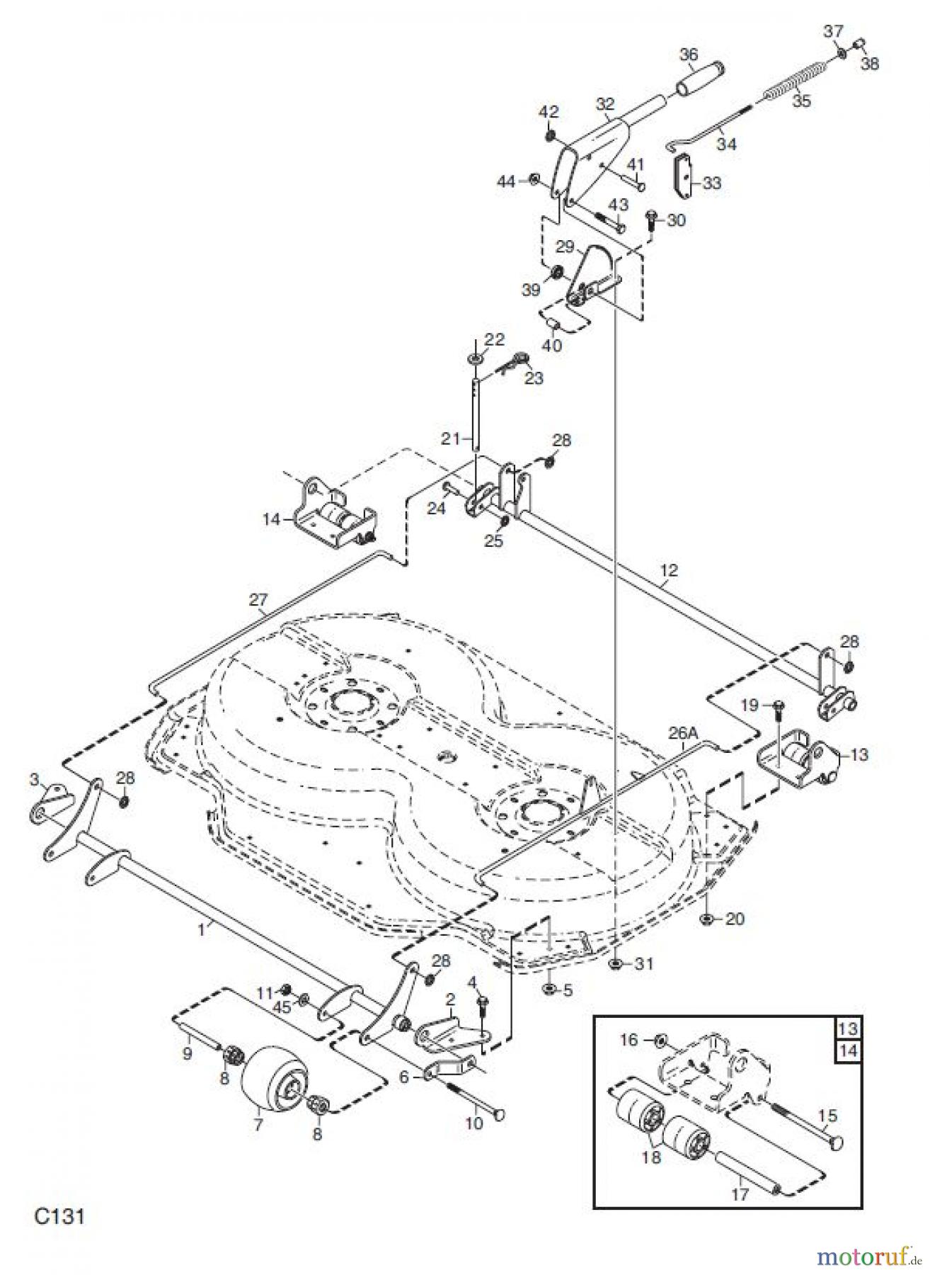 Global Garden Products GGP Frontmäher XM_Series 2008 XM MÄHWERK 105C REGULIERUNGEN
