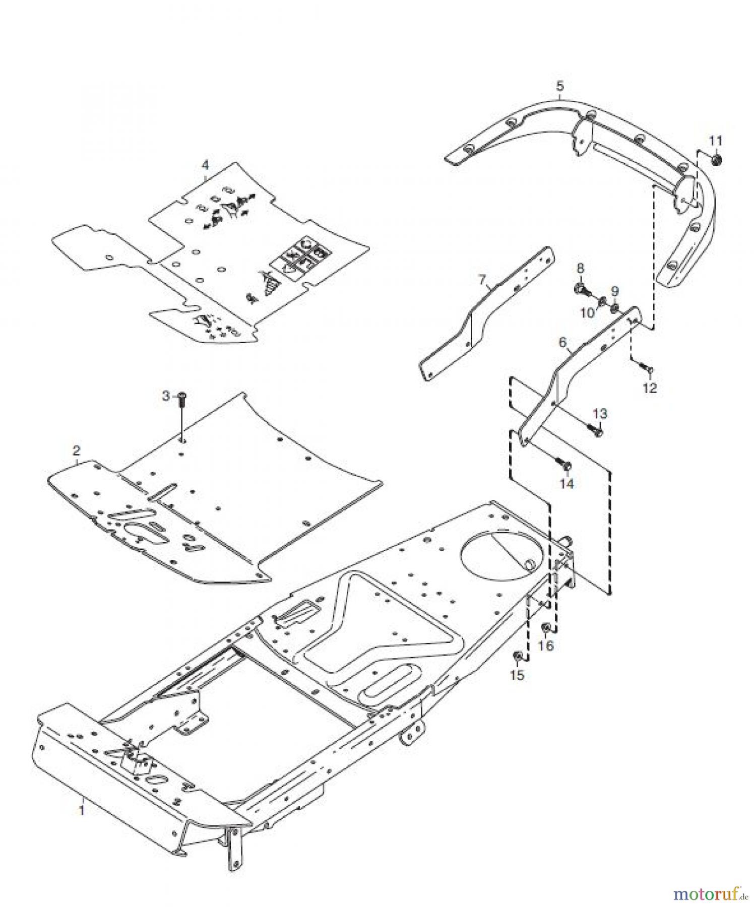 Global Garden Products GGP Frontmäher XM_Series 2008 XM 130 XM140HD-XM 160 HD RAHMEN