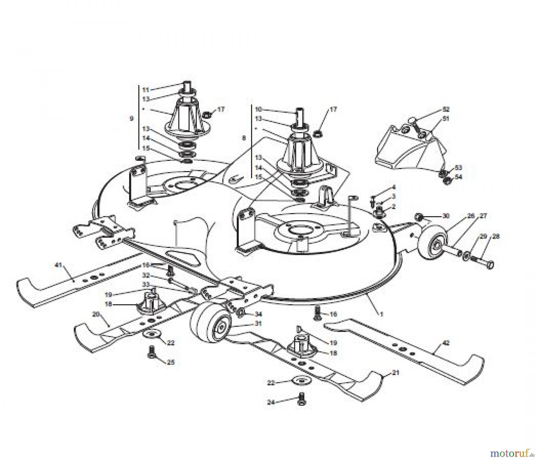  Global Garden Products GGP Aufsitzmäher Sammler Cellecting Pro 2017 TH4X 102 Hydro Cutting Plate