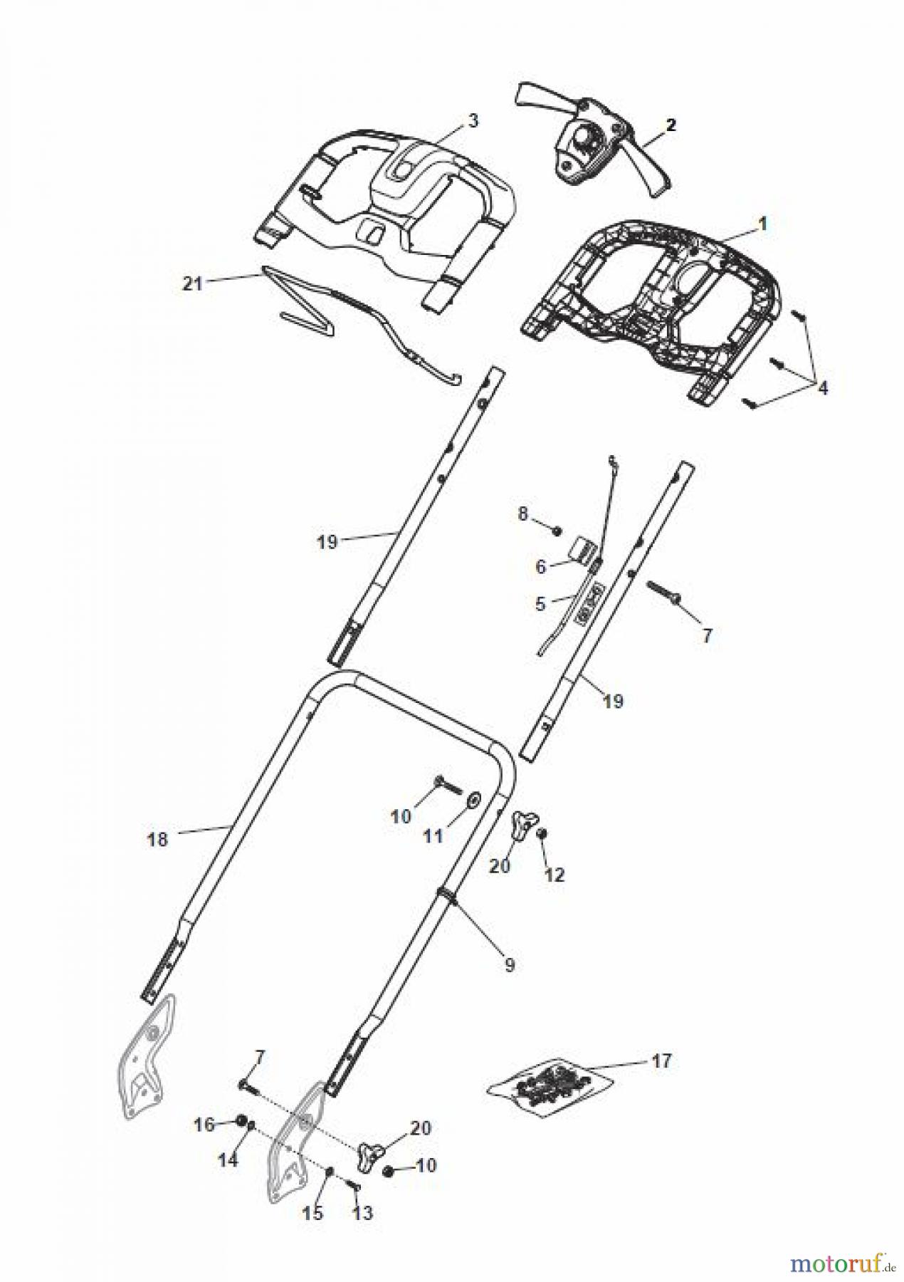 Global Garden Products GGP Rasenmäher Baujahr 2017 Akku 2017 Mit Antrieb CRL-CSL 480 WS Li 80 - CRL-CSL 480 WSQ Li 80 Handle
