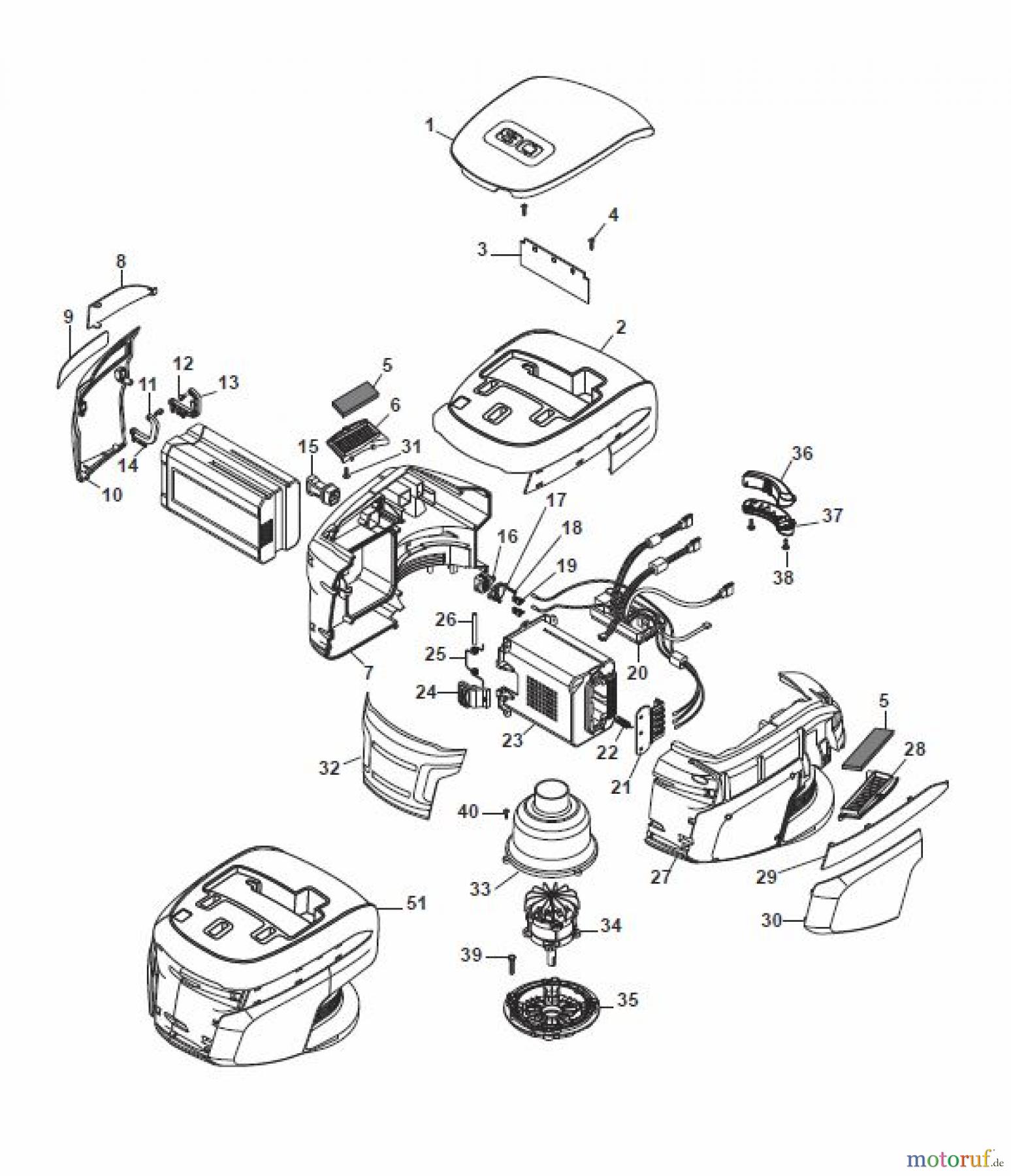 Global Garden Products GGP Rasenmäher Baujahr 2017 Akku 2017 Mit Antrieb CRL-CSL 480 WS Li 80 - CRL-CSL 480 WSQ Li 80 Battery Motor Ass.y