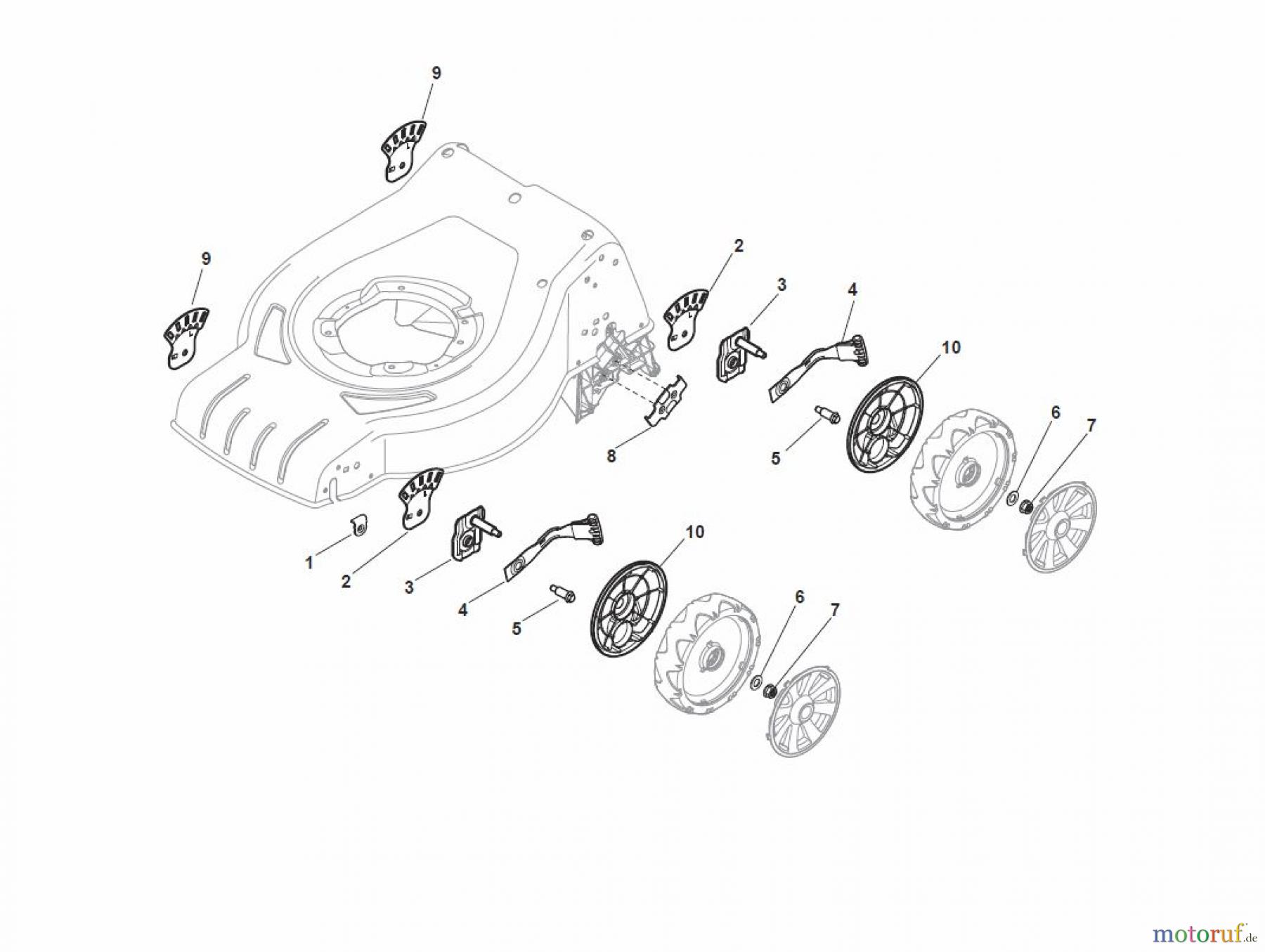  Global Garden Products GGP Rasenmäher Baujahr 2017 Akku 2017 Ohne Antrieb CR-CS 430 Li 80 Height Adjusting