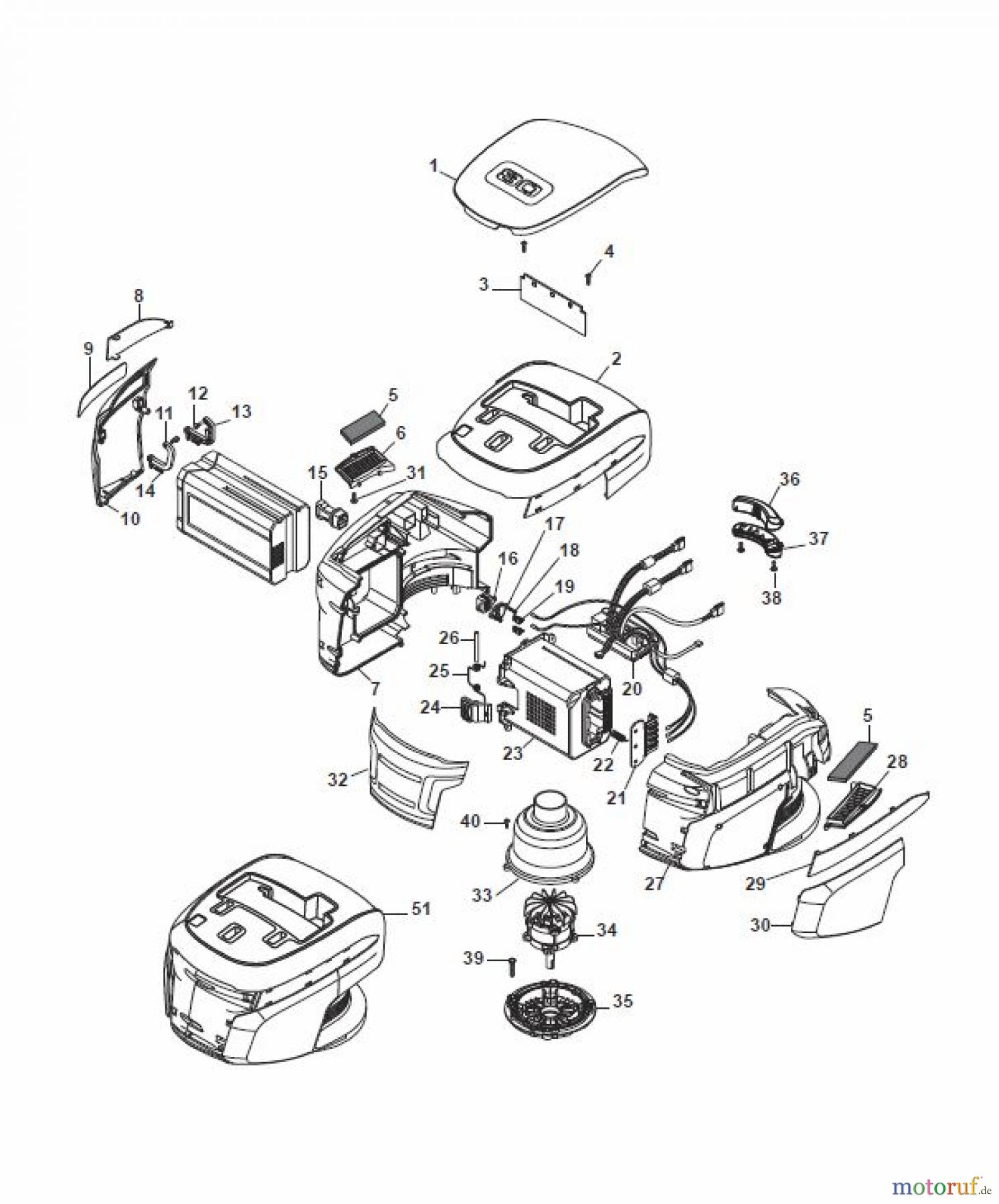  Global Garden Products GGP Rasenmäher Baujahr 2017 Akku 2017 Ohne Antrieb CR-CS 430 Li 80 Battery Motor Ass.y