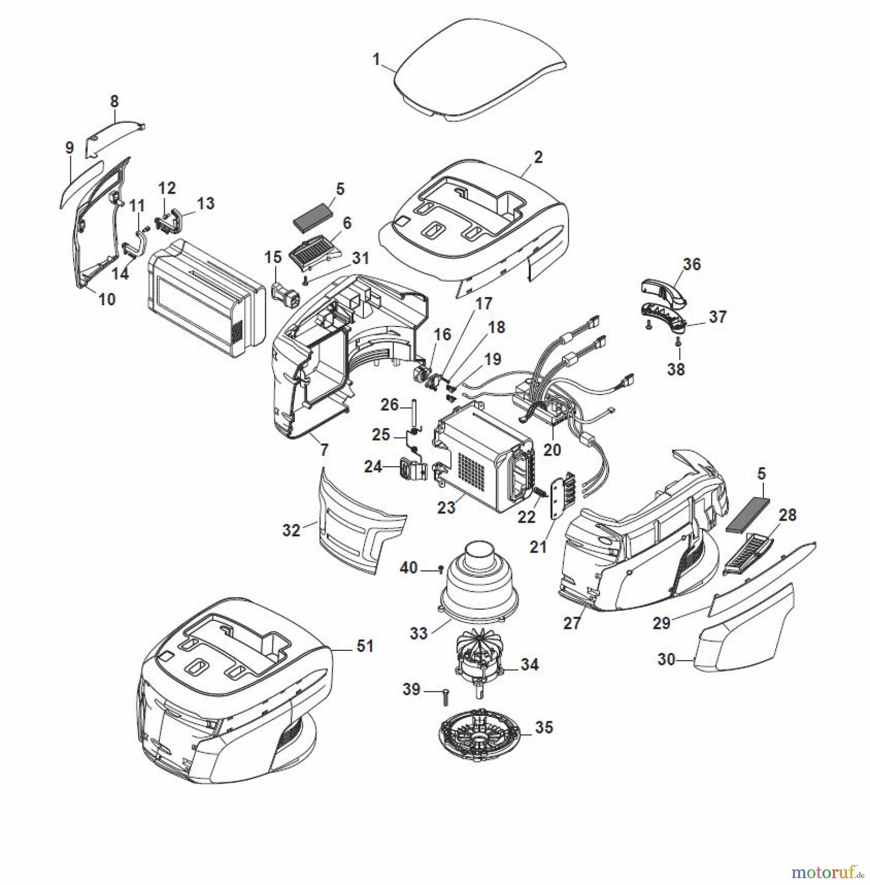  Global Garden Products GGP Rasenmäher Baujahr 2017 Akku 2017 Ohne Antrieb CR-CS 430 Li 80 Battery Motor Ass.y