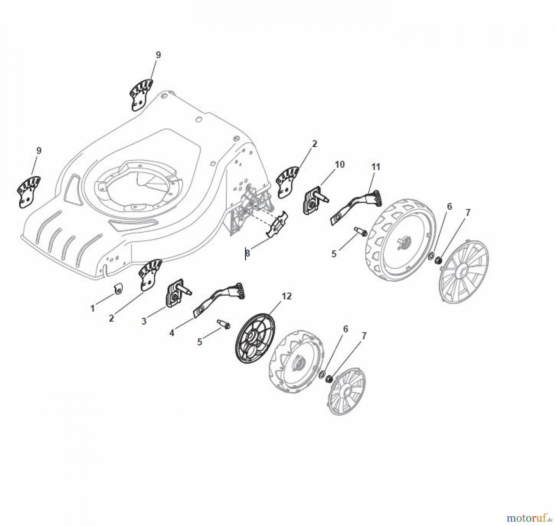  Global Garden Products GGP Rasenmäher Baujahr 2017 Akku 2017 Ohne Antrieb CR-CS 430 W Li 80 Height Adjusting