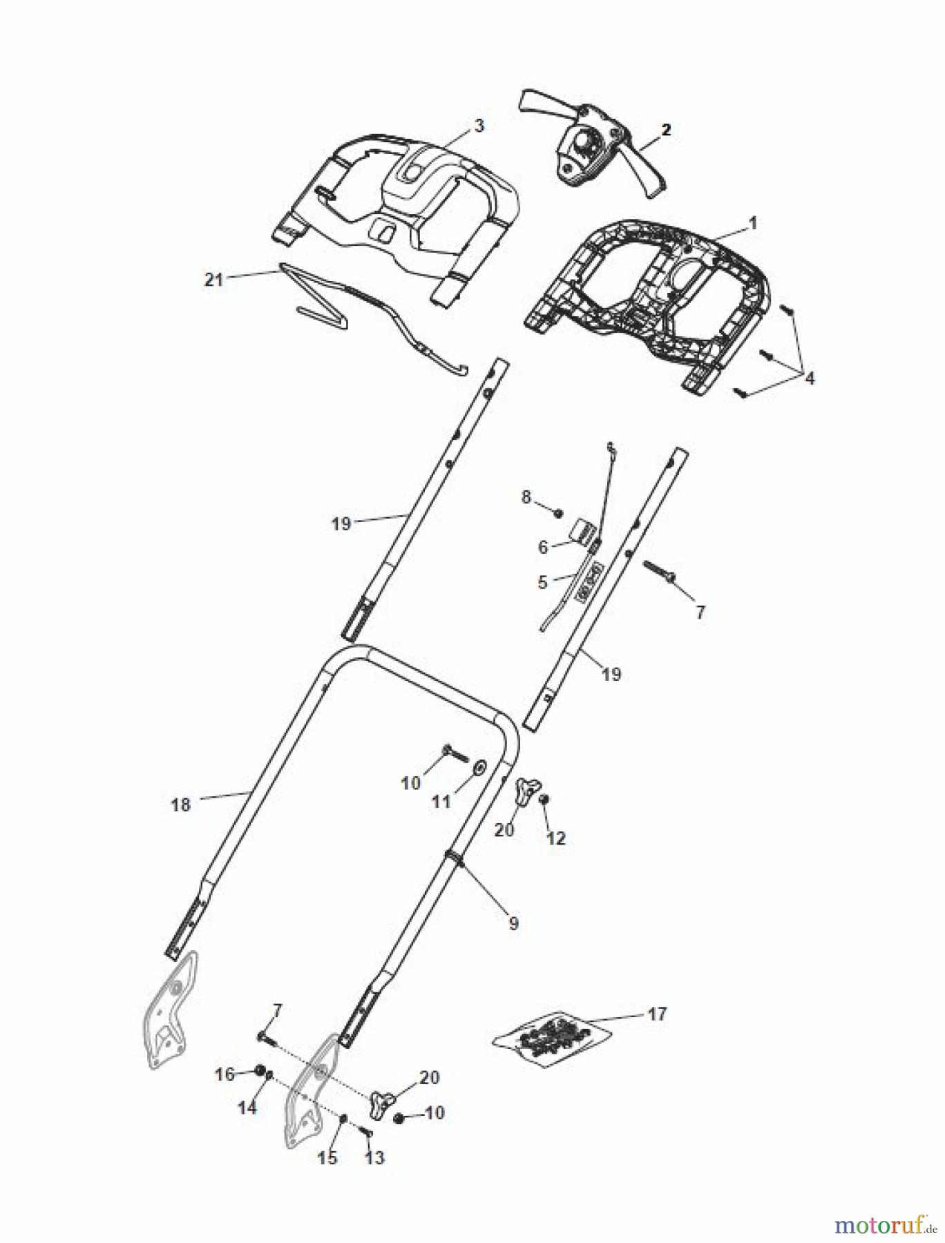 Global Garden Products GGP Rasenmäher Baujahr 2017 Akku 2017 Ohne Antrieb CR-CS 430 W Li 80 Handle