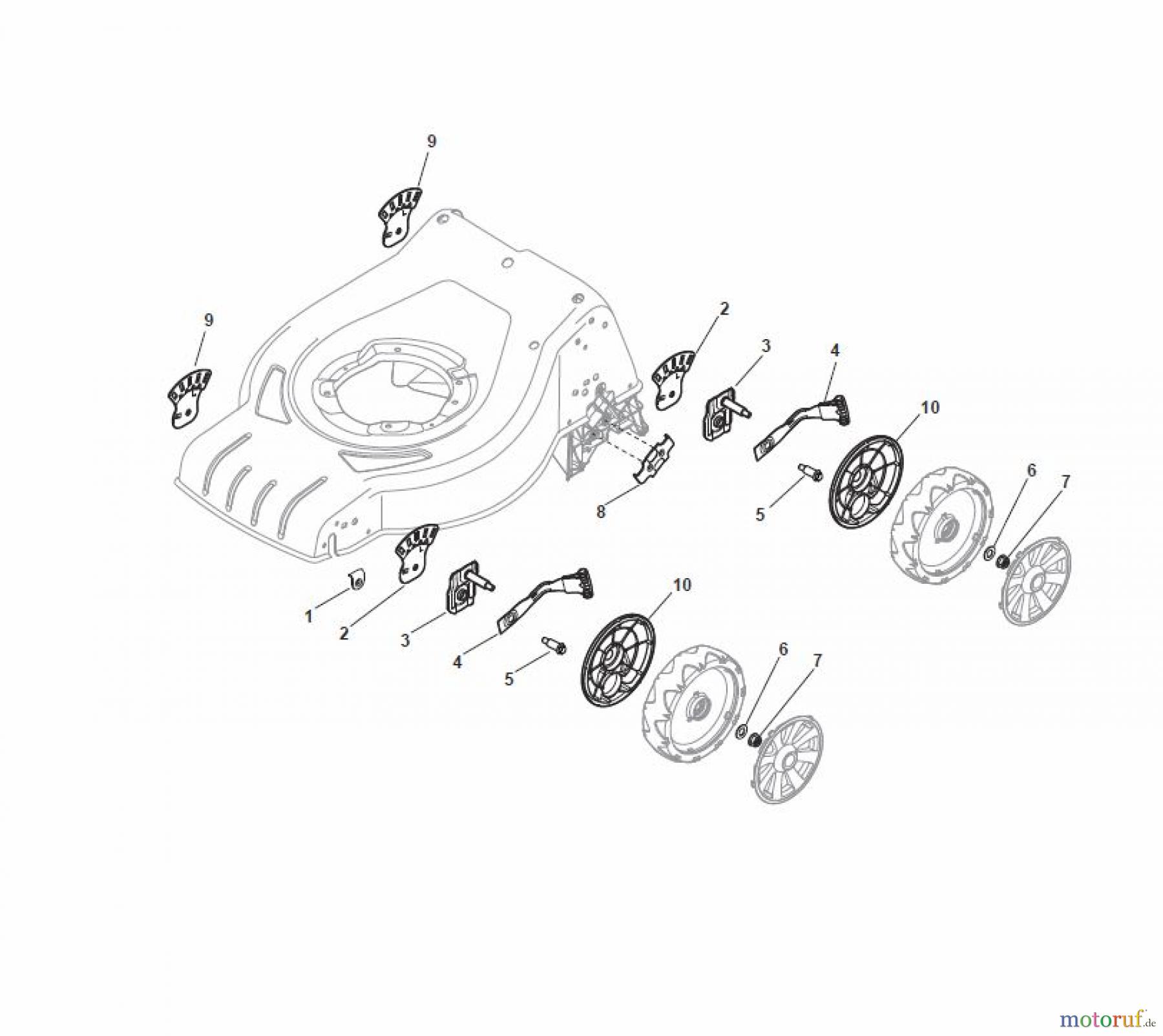  Global Garden Products GGP Rasenmäher Baujahr 2017 Akku 2017 Ohne Antrieb CR-CS 480 Li 80 - CR-CS 480 Q Li 80 Height Adjusting
