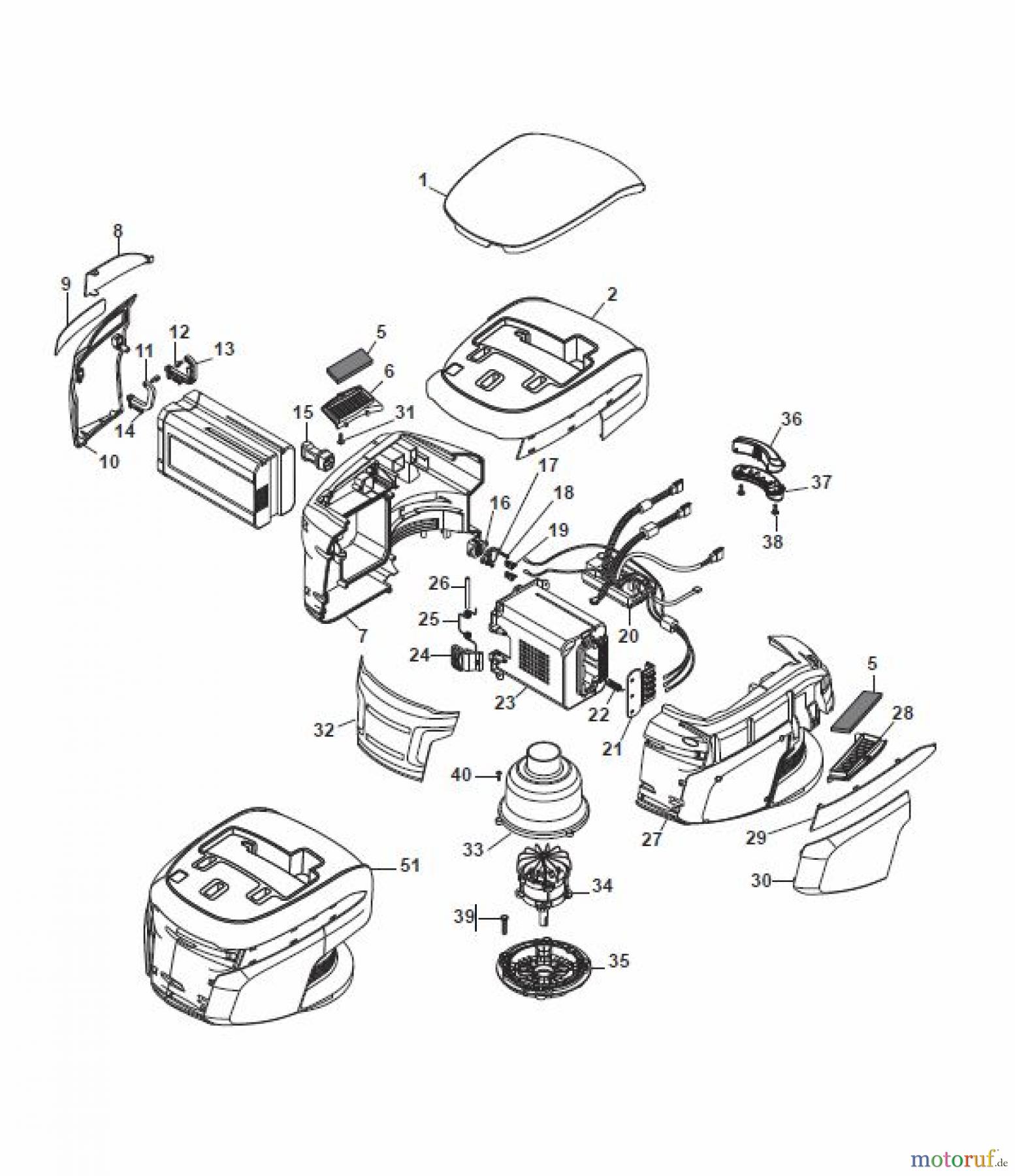  Global Garden Products GGP Rasenmäher Baujahr 2017 Akku 2017 Ohne Antrieb CR-CS 480 Li 80 - CR-CS 480 Q Li 80 Battery Motor Ass.y