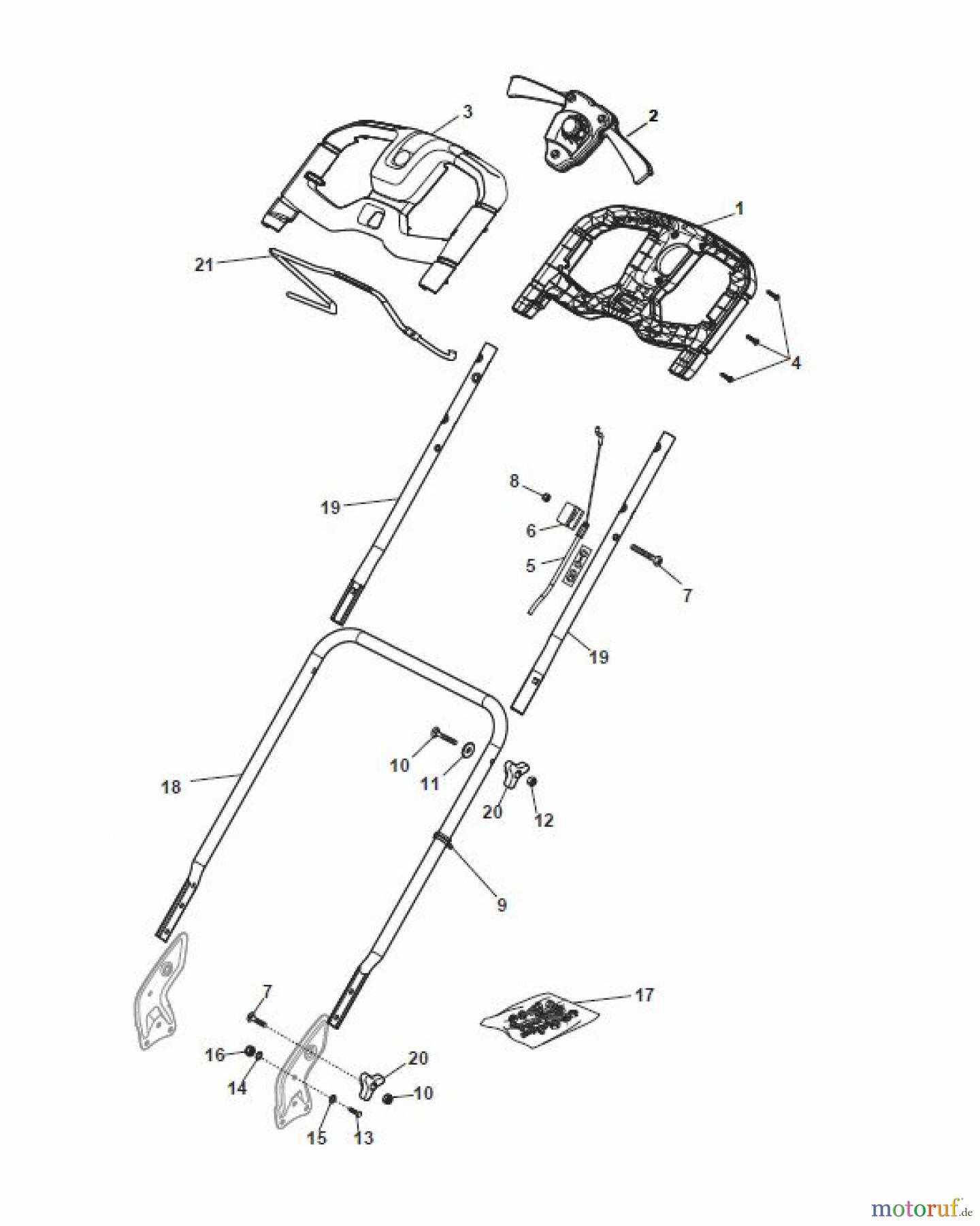  Global Garden Products GGP Rasenmäher Baujahr 2017 Akku 2017 Ohne Antrieb CR-CS 480 W Li 80 - CR-CS 480 WQ Li 80 Handle