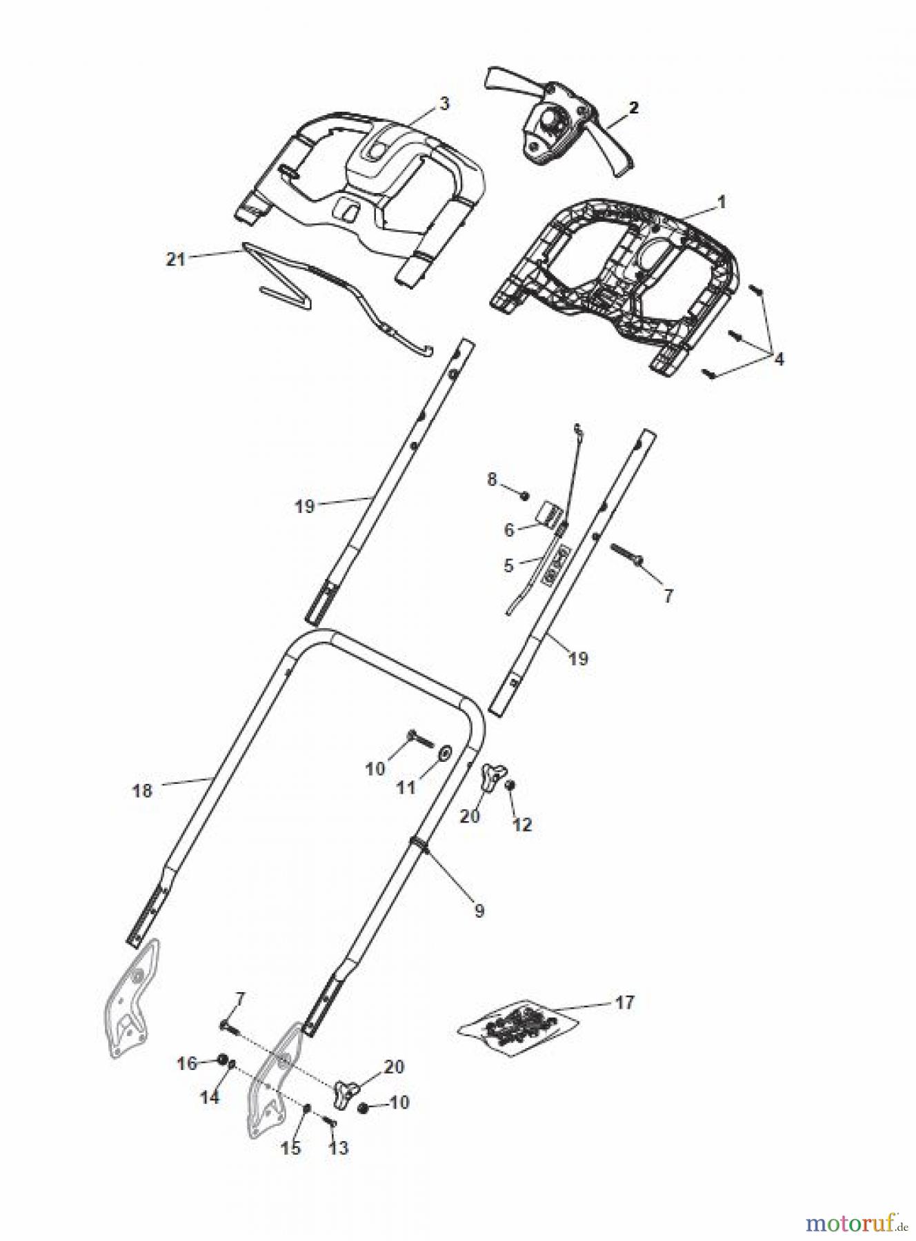  Global Garden Products GGP Rasenmäher Baujahr 2017 Akku 2017 Ohne Antrieb CRL-CSL 480 Li 80 - CRL-CSL 480 Q Li 80 Handle