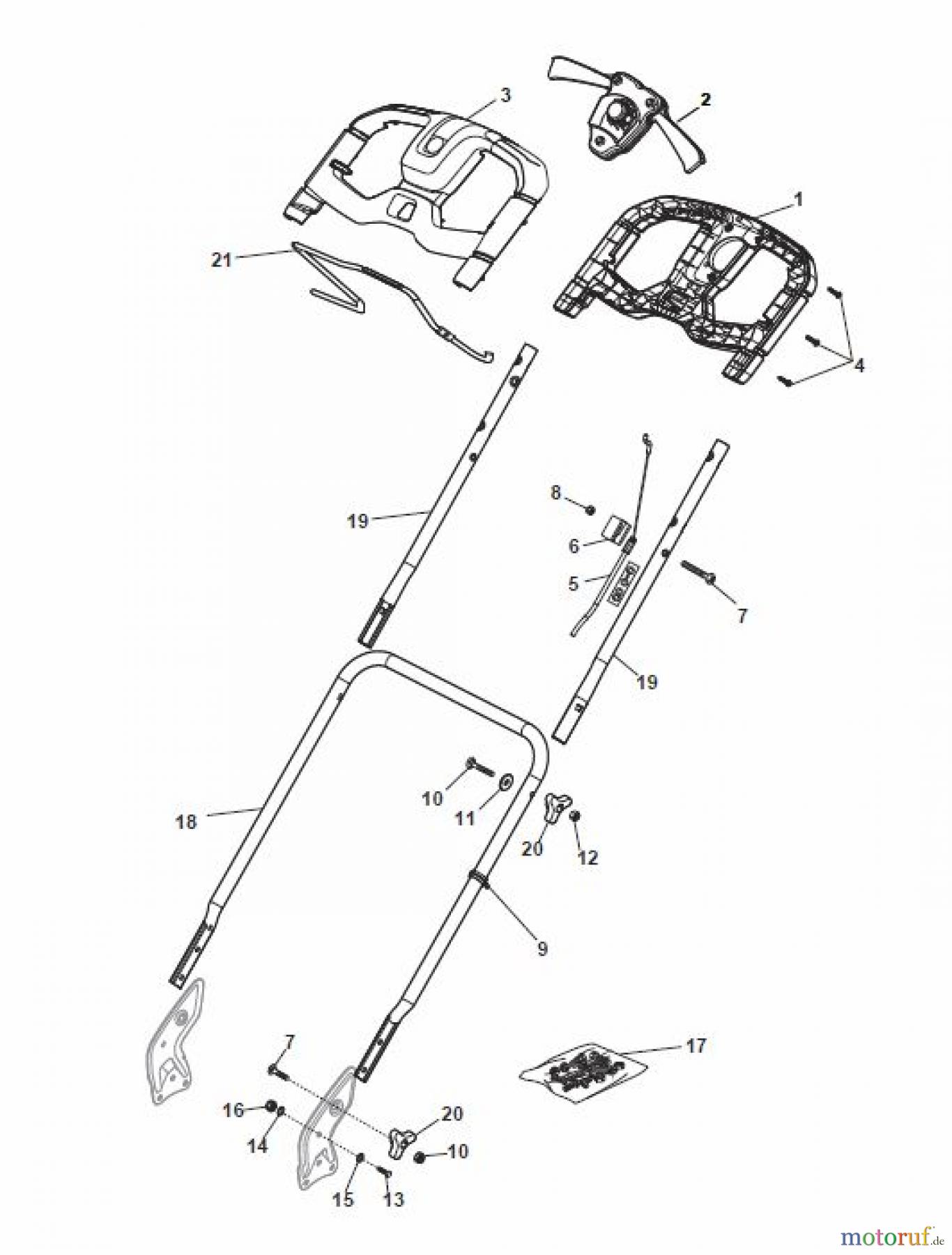  Global Garden Products GGP Rasenmäher Baujahr 2017 Akku 2017 Ohne Antrieb CRL-CSL 480 W Li 80 - CRL-CSL 480 WQ Li 80 Handle