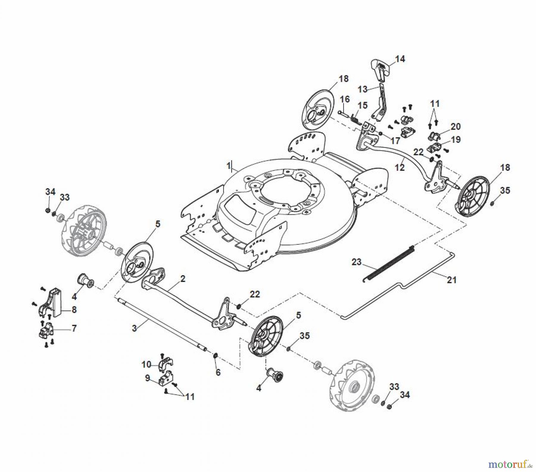  Global Garden Products GGP Rasenmäher Baujahr 2017 Akku 2017 Ohne Antrieb MCS 470 Li 80 Deck And Height Adjusting