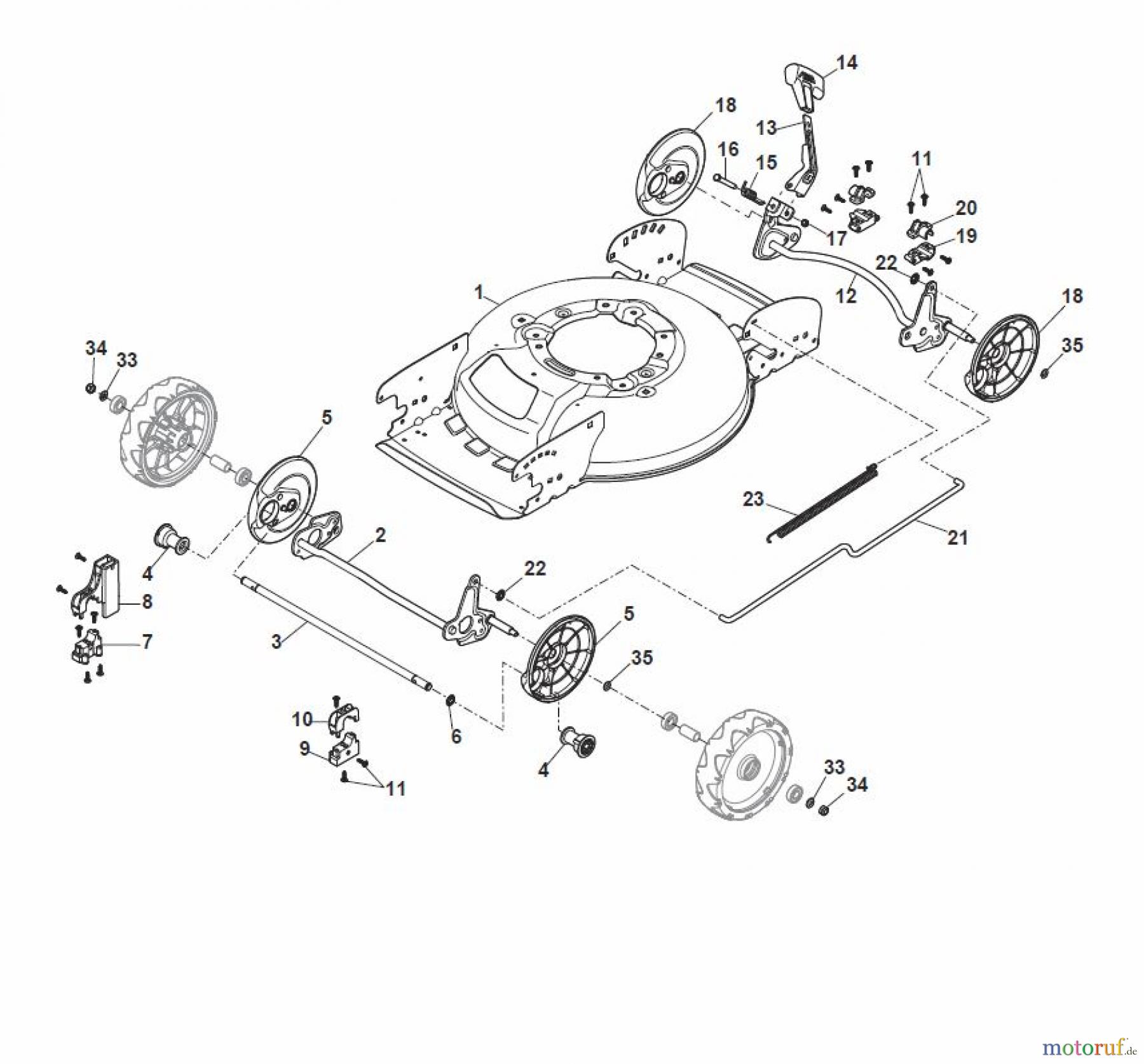  Global Garden Products GGP Rasenmäher Baujahr 2017 Akku 2017 Ohne Antrieb MCS 470 Q Li 80 Deck And Height Adjusting