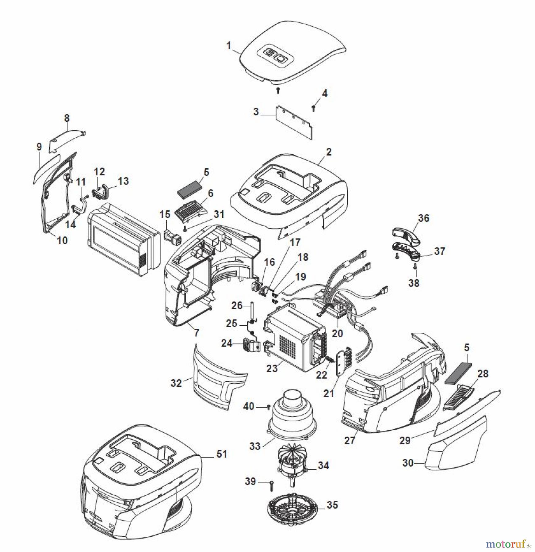  Global Garden Products GGP Rasenmäher Baujahr 2017 Akku 2017 Ohne Antrieb MCS 500 Li 80 Battery Motor Ass.y