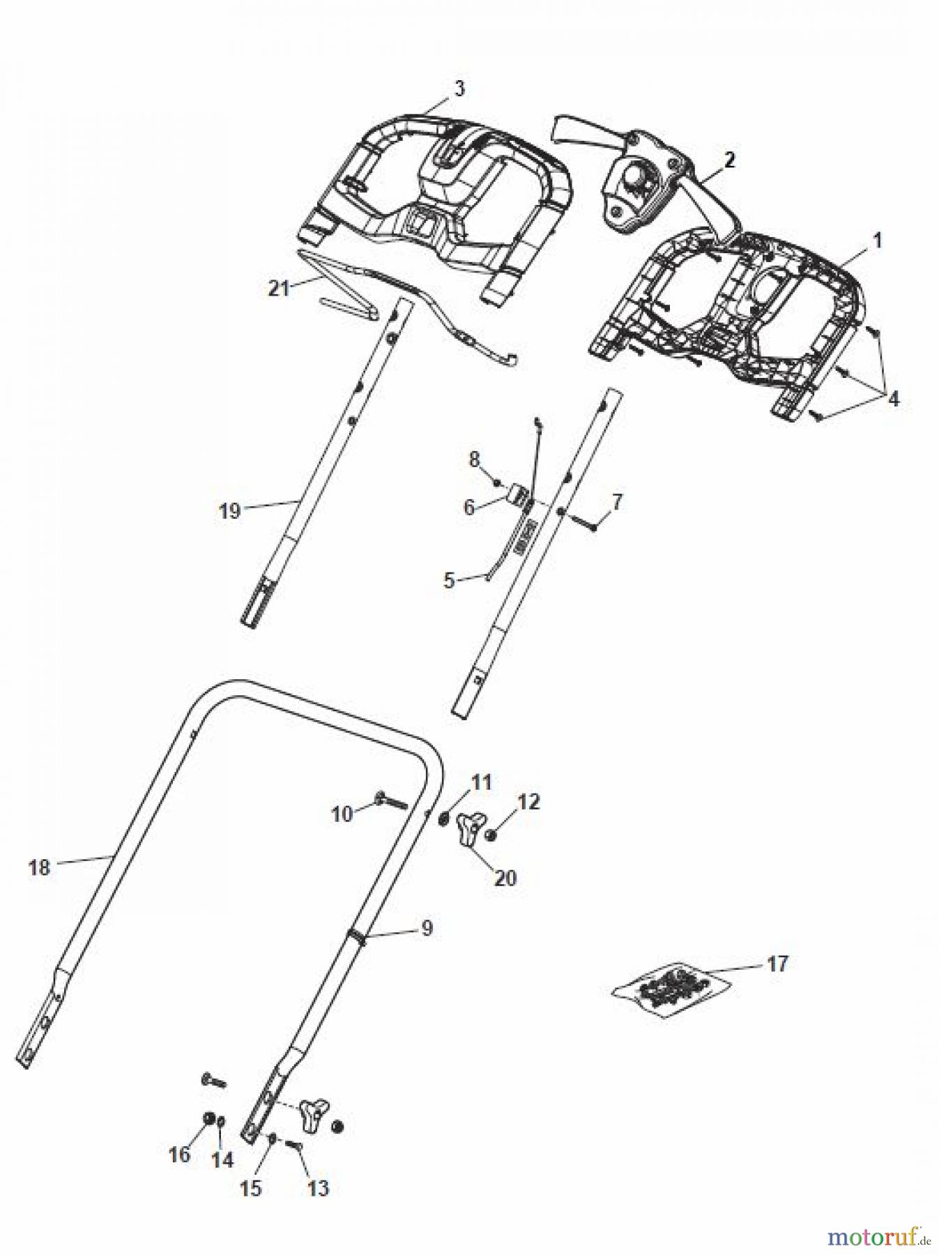  Global Garden Products GGP Rasenmäher Baujahr 2017 Akku 2017 Ohne Antrieb MP1 500 Q Li 80 Handle