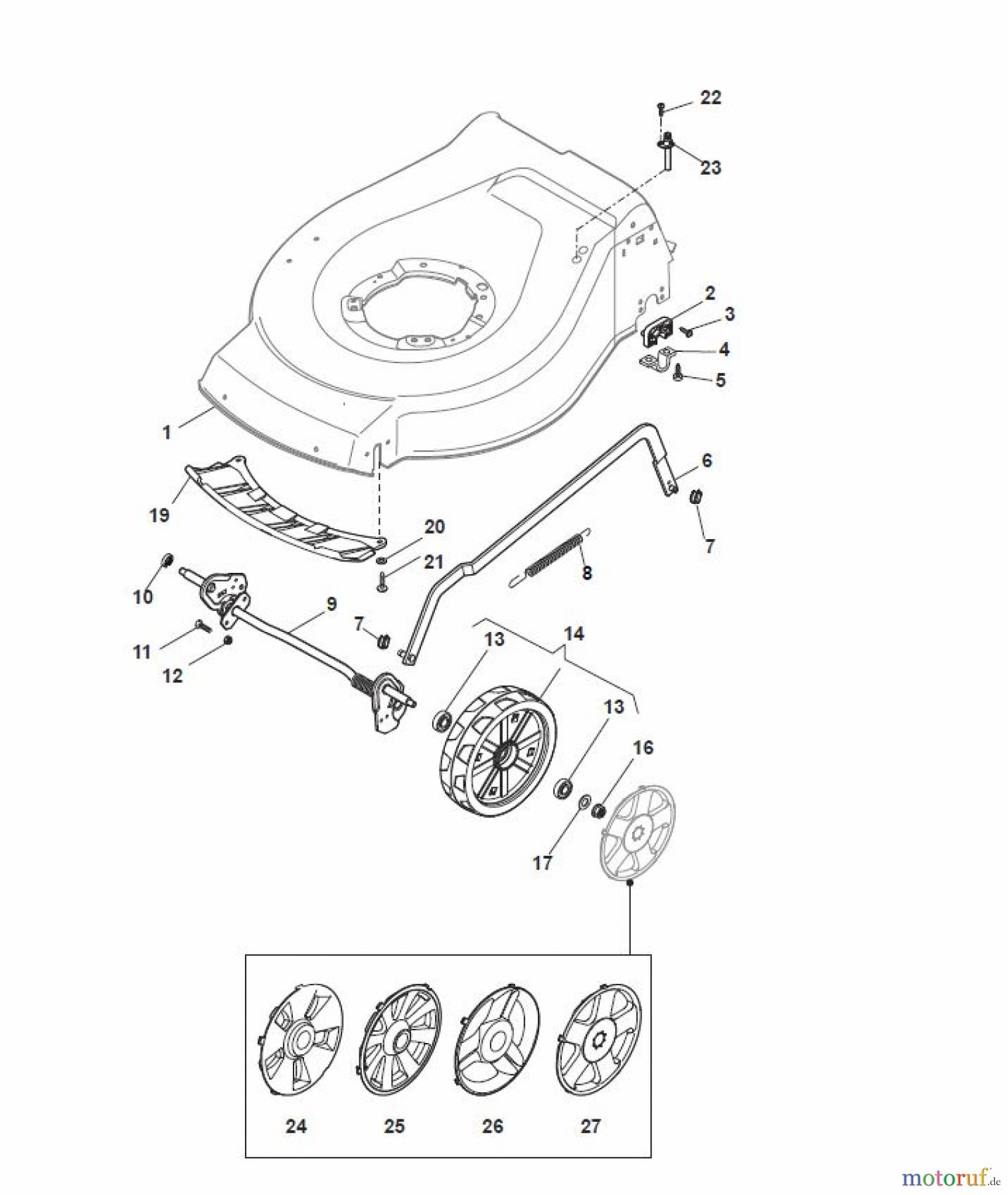  Global Garden Products GGP Rasenmäher Baujahr 2017 Akku 2017 Ohne Antrieb NTL 430-R Li 80 Deck And Height Adjusting