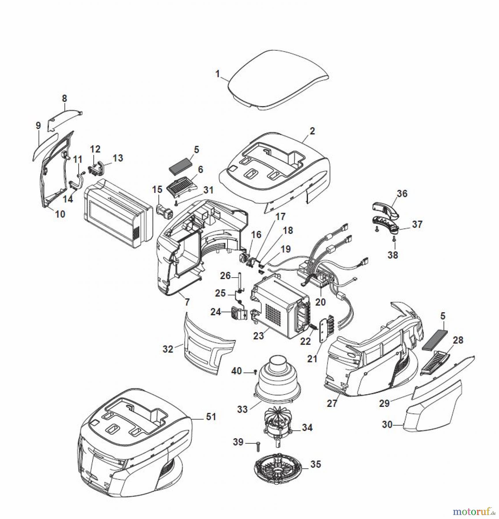  Global Garden Products GGP Rasenmäher Baujahr 2017 Akku 2017 Ohne Antrieb NTL 430-R Li 80 Battery Motor Ass.y