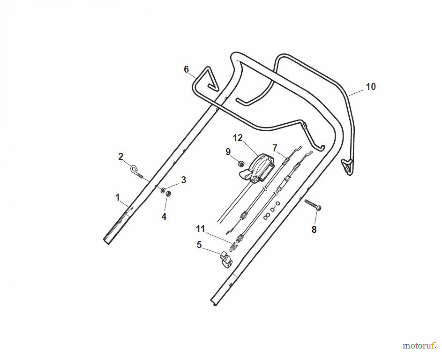  Global Garden Products GGP Rasenmäher Baujahr 2017 Benzin Mit Antrieb 2017 CRC-CSC 534 S - CRC-CSC 534 SQ Handle, Upper Part