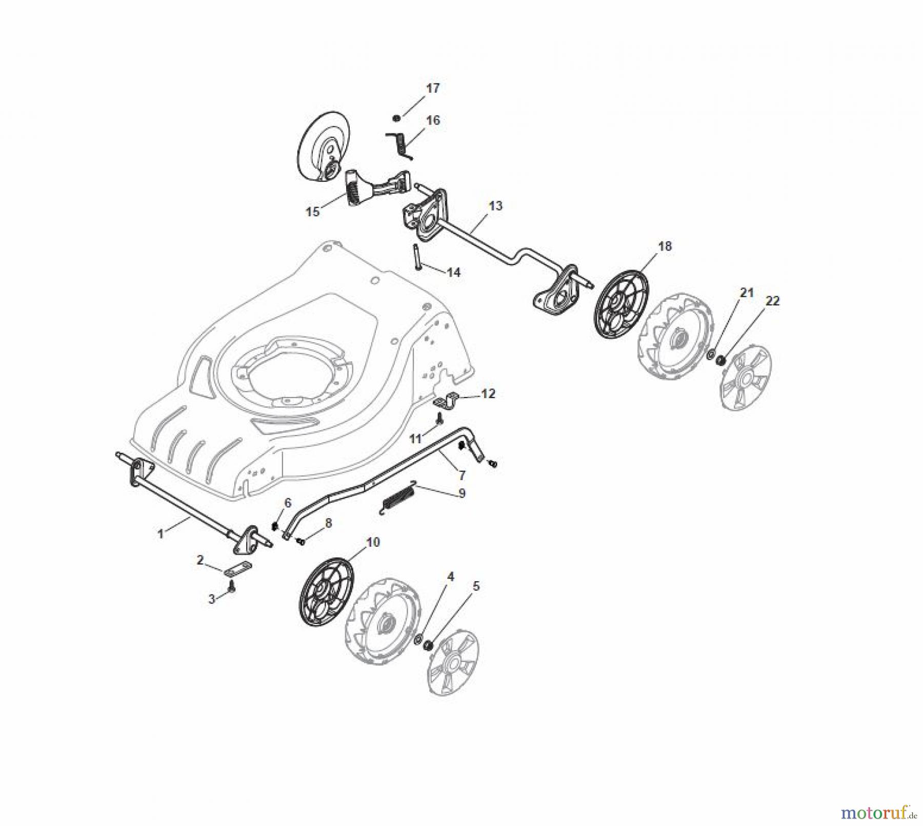 Global Garden Products GGP Rasenmäher Baujahr 2017 Benzin Mit Antrieb 2017 CRC-CSC 534 SE - CRC-CSC 534 SQE Height Adjusting