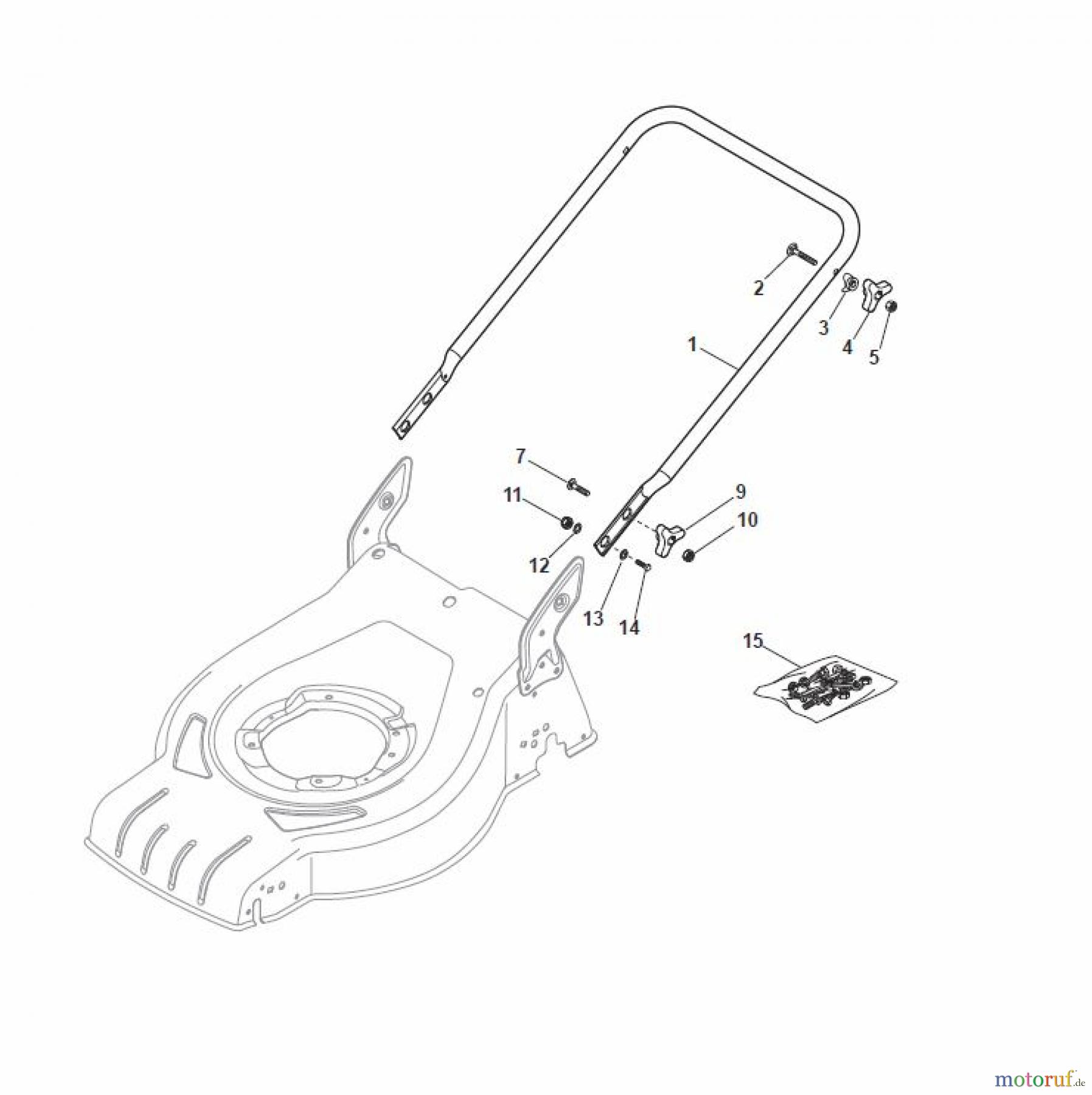 Global Garden Products GGP Rasenmäher Baujahr 2017 Benzin Mit Antrieb 2017 CRC-CSC 534 SE - CRC-CSC 534 SQE Handle, Lower Part