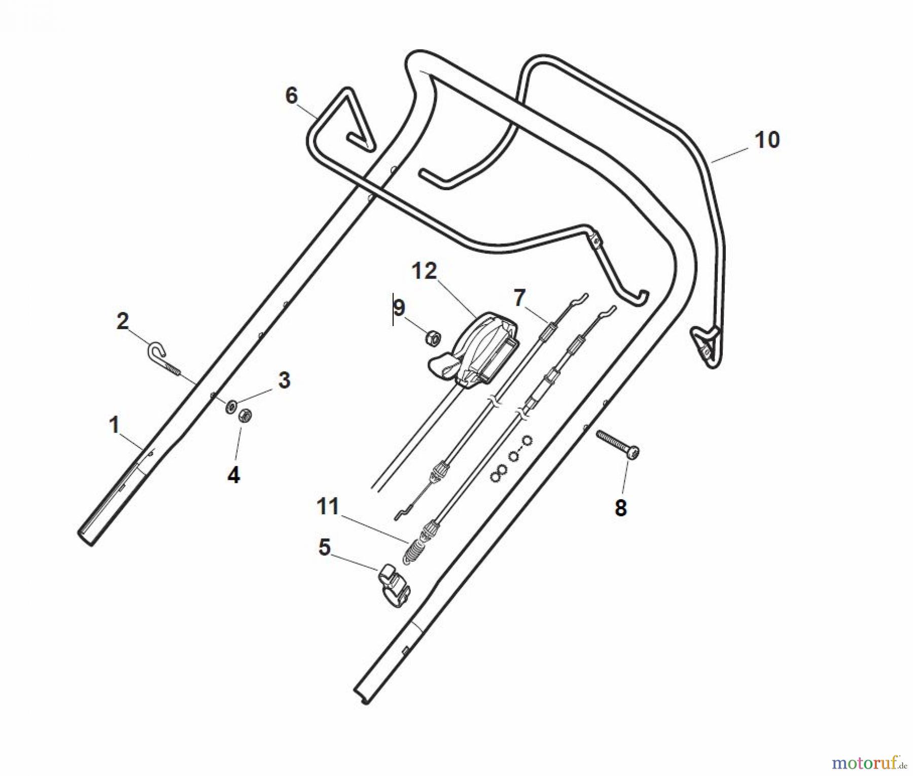  Global Garden Products GGP Rasenmäher Baujahr 2017 Benzin Mit Antrieb 2017 CRC-CSC 534 SE - CRC-CSC 534 SQE Handle, Upper Part