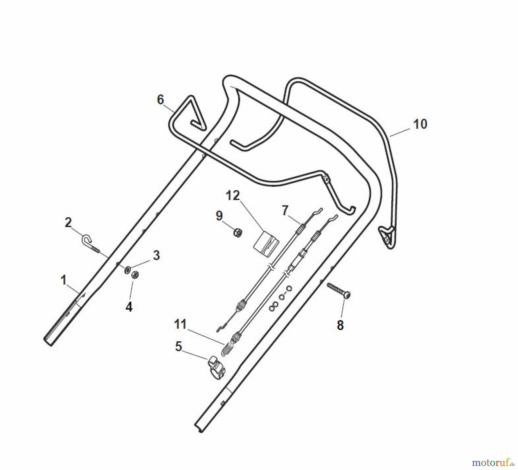 Global Garden Products GGP Rasenmäher Baujahr 2017 Benzin Mit Antrieb 2017 CRC-CSC 534 SE - CRC-CSC 534 SQE Handle, Upper Part
