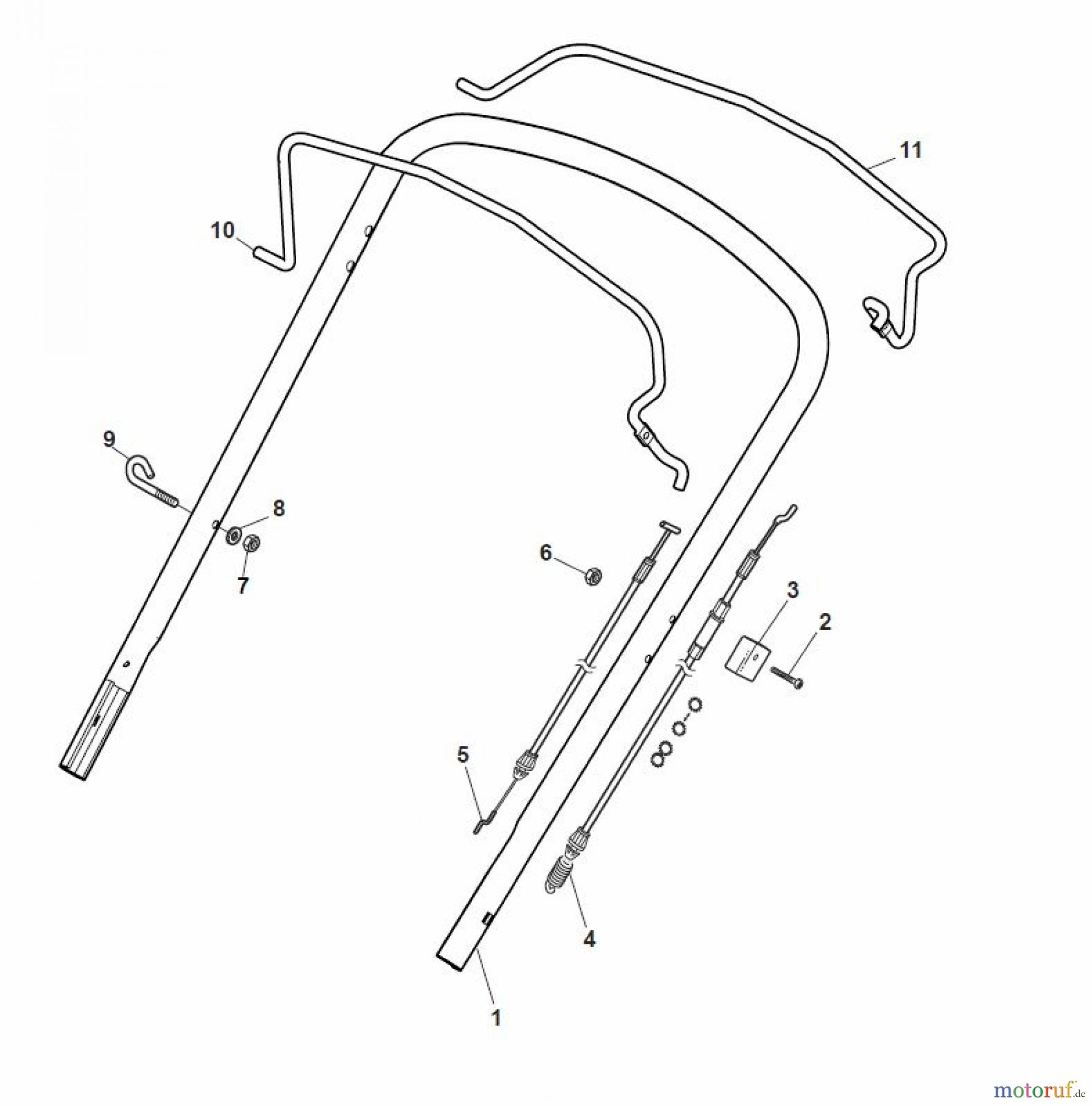 Global Garden Products GGP Rasenmäher Baujahr 2017 Benzin Mit Antrieb 2017 CRC-CSC 534 SE - CRC-CSC 534 SQE Handle, Upper Part