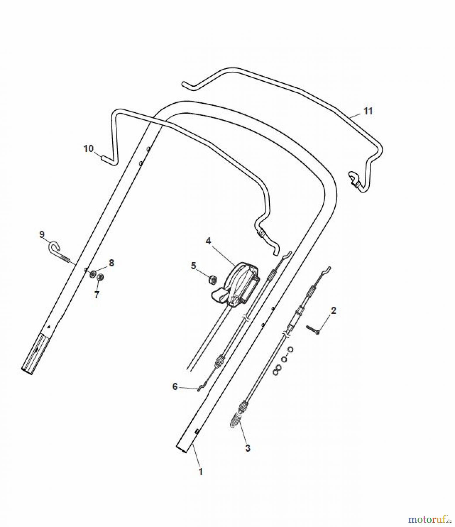 Global Garden Products GGP Rasenmäher Baujahr 2017 Benzin Mit Antrieb 2017 CRC-CSC 534 SE - CRC-CSC 534 SQE Handle, Upper Part