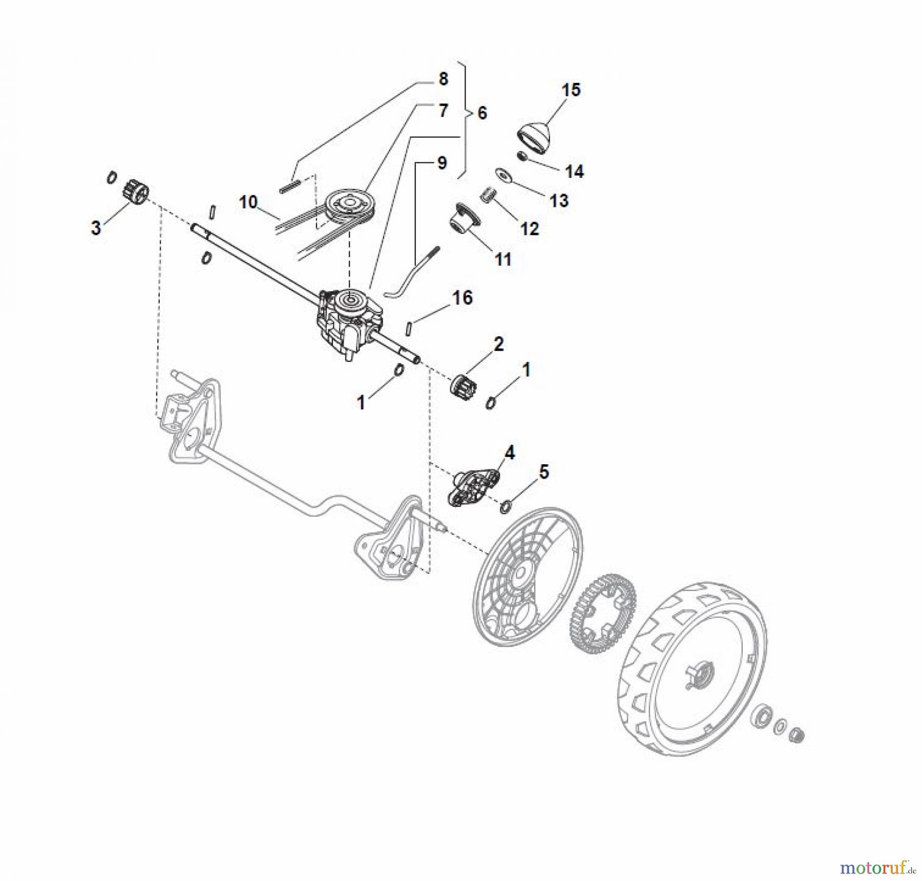 Global Garden Products GGP Rasenmäher Baujahr 2017 Benzin Mit Antrieb 2017 CRC-CSC 534 SE - CRC-CSC 534 SQE Transmission