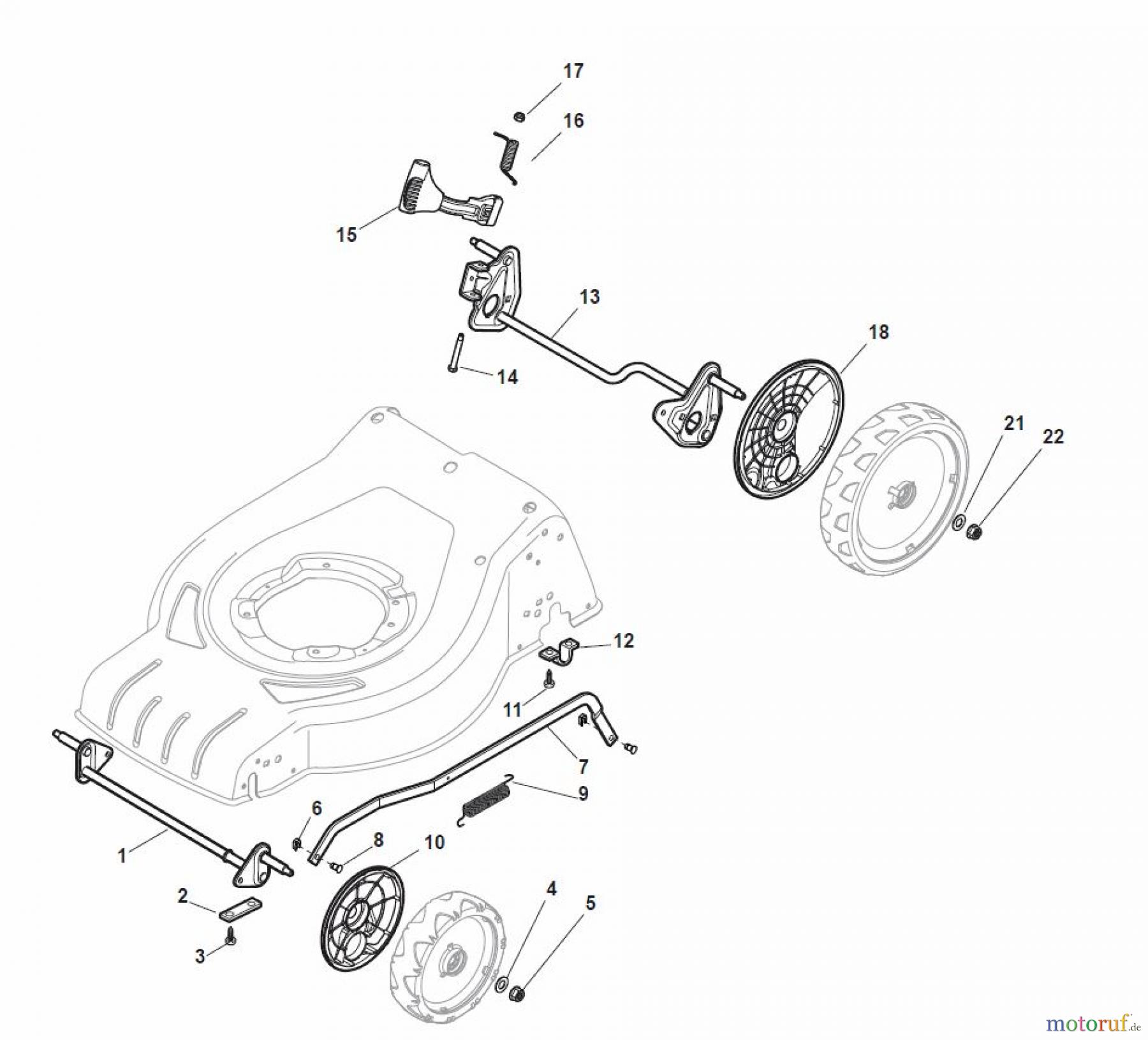 Global Garden Products GGP Rasenmäher Baujahr 2017 Benzin Mit Antrieb 2017 CRC-CSC 534 WS - CRC-CSC WSQ Height Adjusting