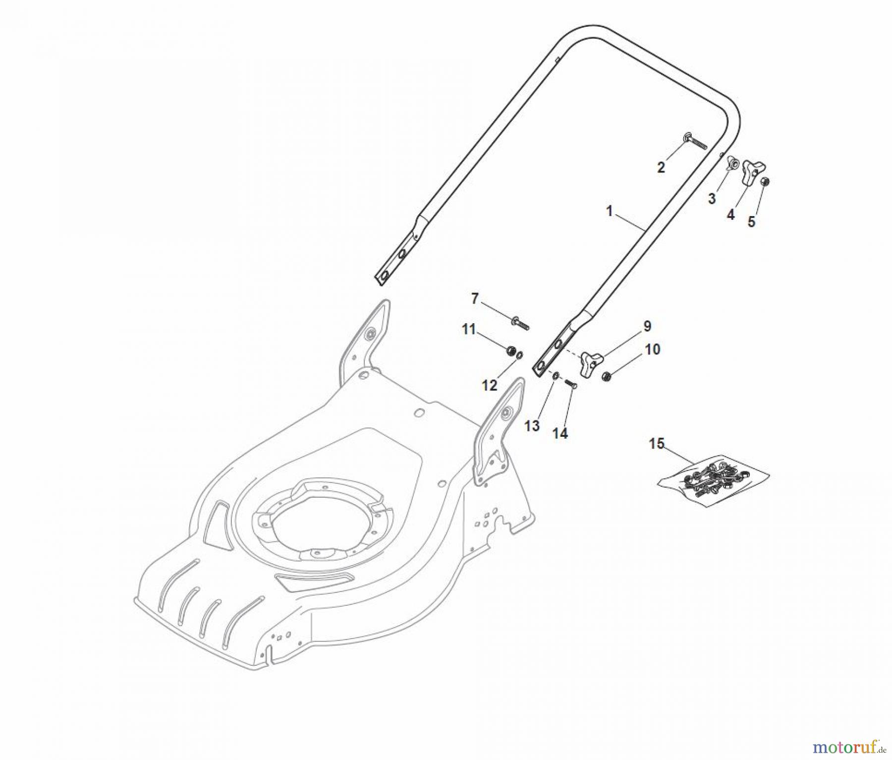  Global Garden Products GGP Rasenmäher Baujahr 2017 Benzin Mit Antrieb 2017 CRC-CSC 534 WS - CRC-CSC WSQ Handle, Lower Part