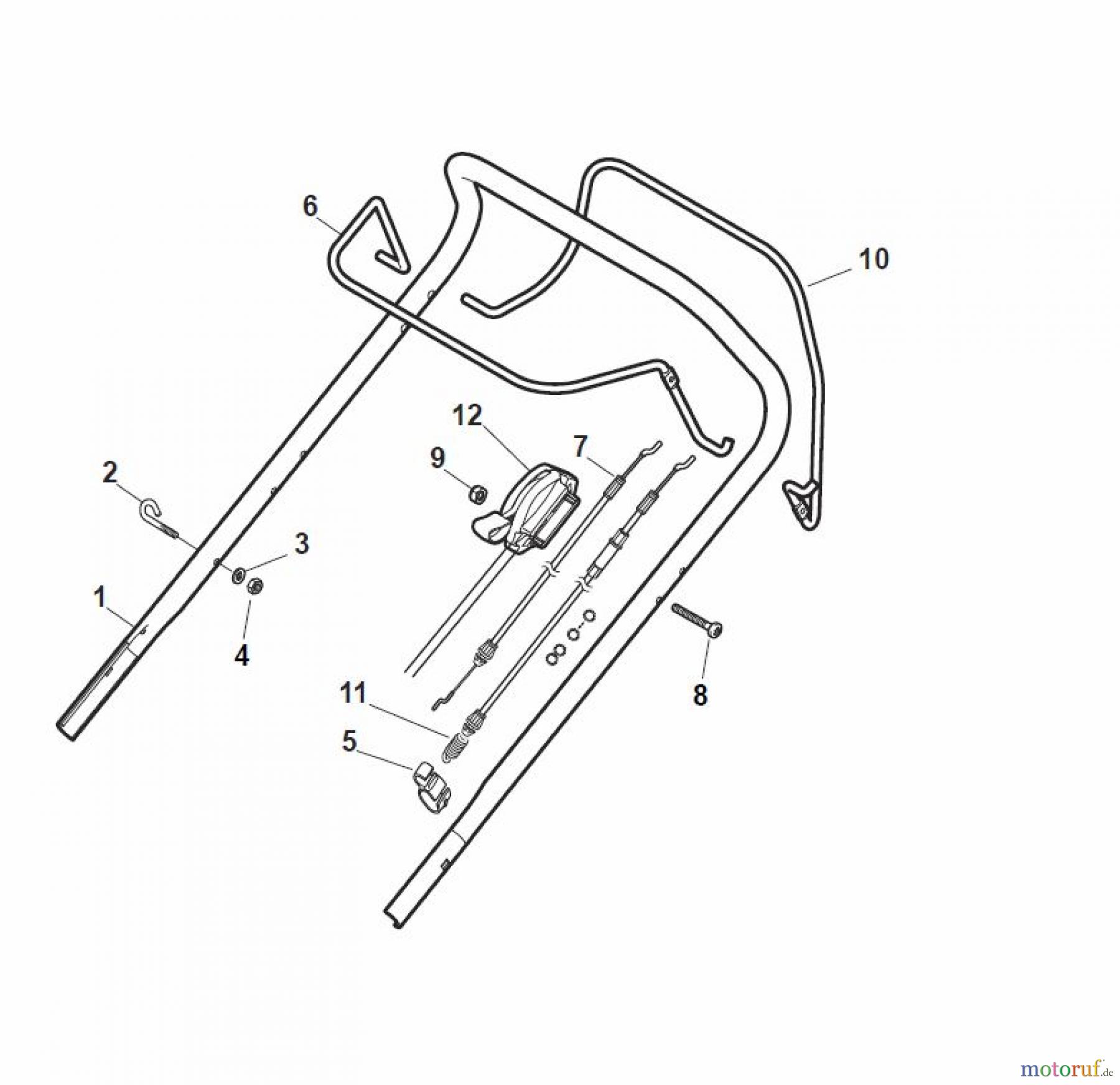  Global Garden Products GGP Rasenmäher Baujahr 2017 Benzin Mit Antrieb 2017 CRC-CSC 534 WS - CRC-CSC WSQ Handle, Upper Part