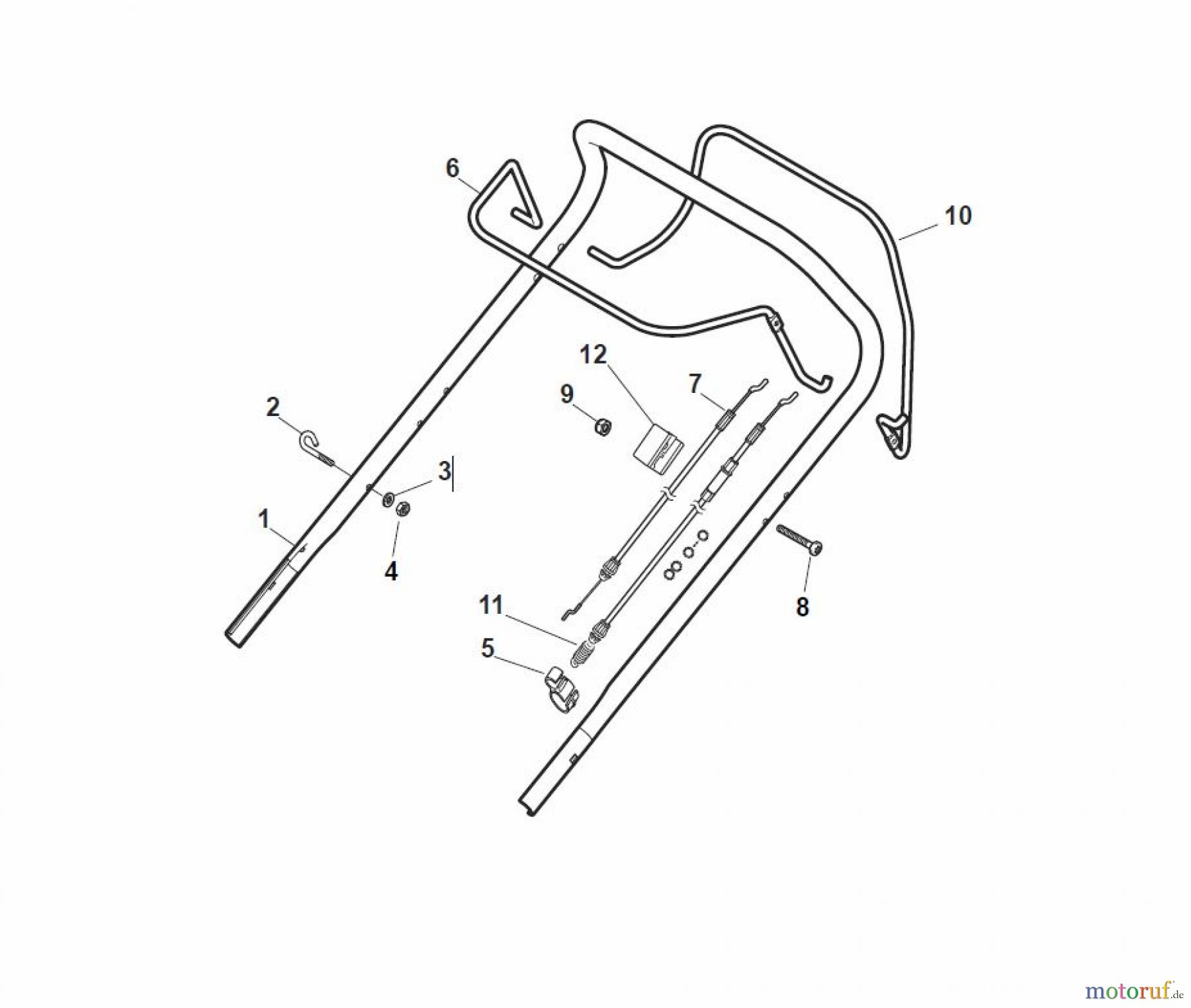  Global Garden Products GGP Rasenmäher Baujahr 2017 Benzin Mit Antrieb 2017 CRC-CSC 534 WS - CRC-CSC WSQ Handle, Upper Part