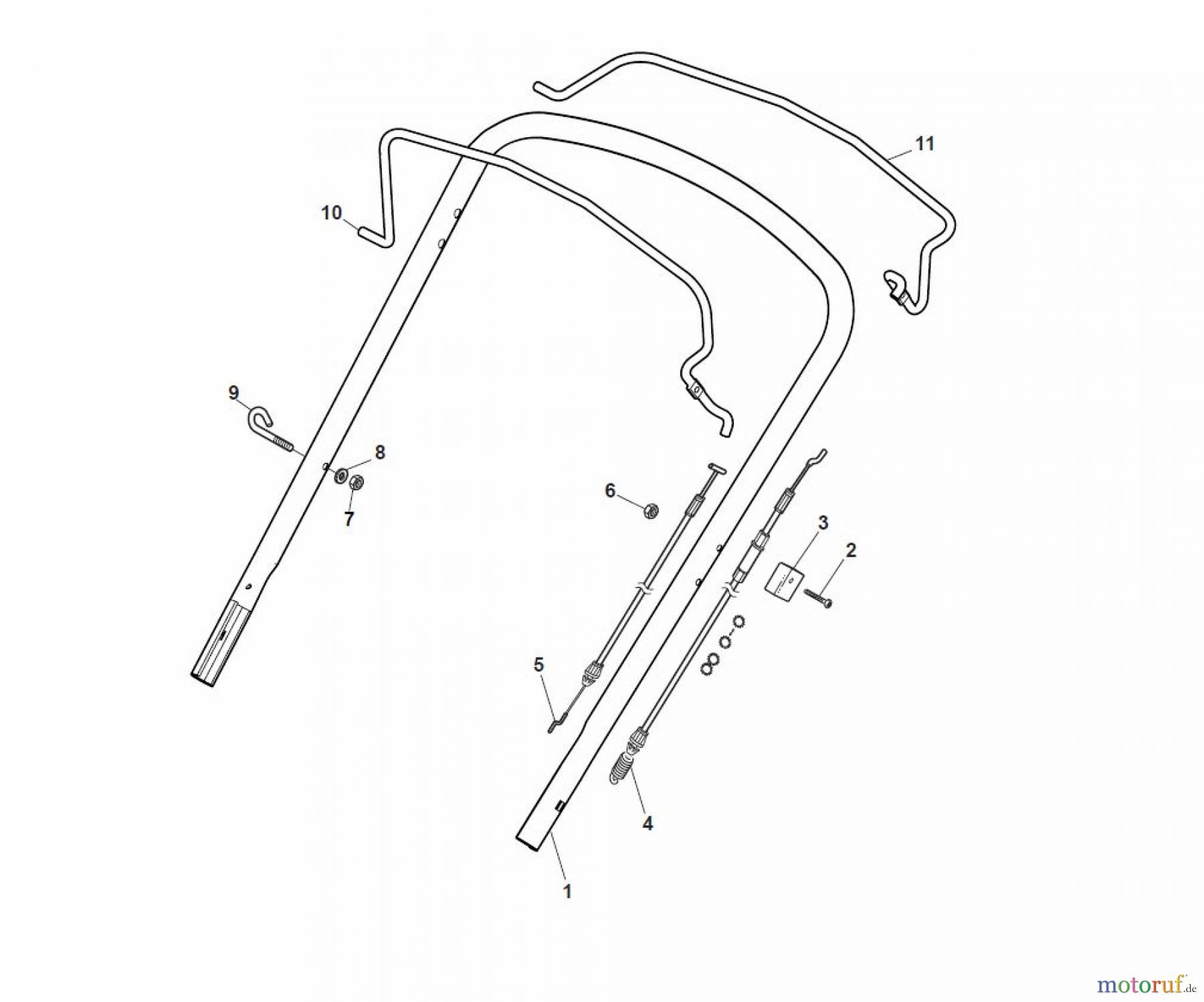  Global Garden Products GGP Rasenmäher Baujahr 2017 Benzin Mit Antrieb 2017 CRC-CSC 534 WS - CRC-CSC WSQ Handle, Upper Part