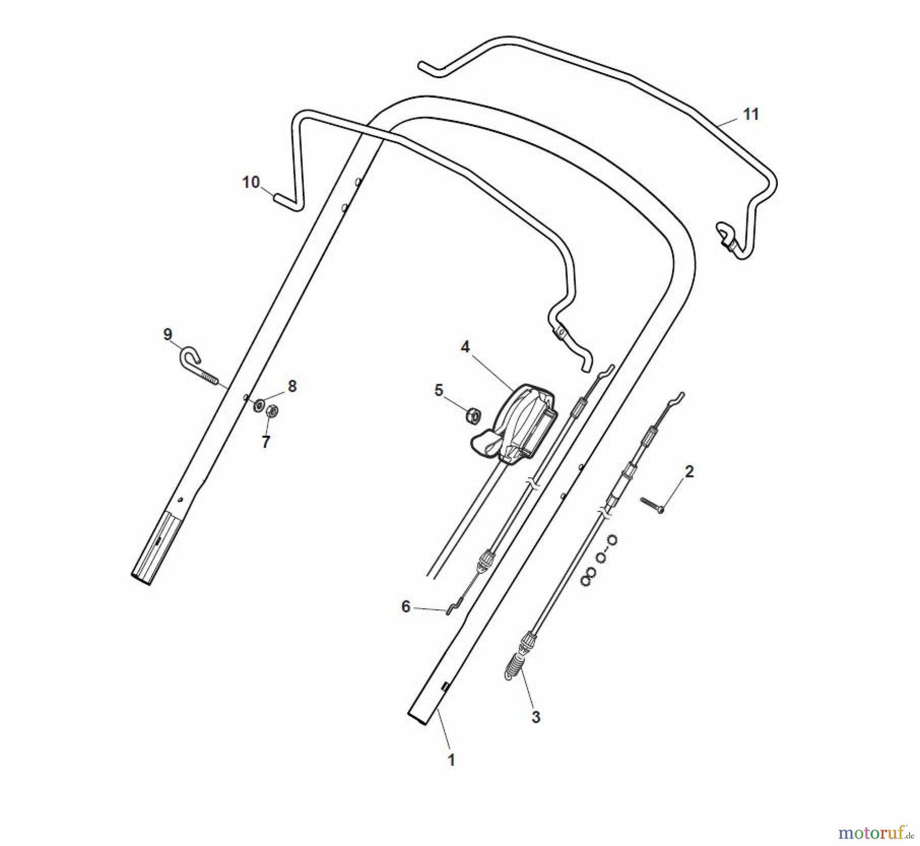 Global Garden Products GGP Rasenmäher Baujahr 2017 Benzin Mit Antrieb 2017 CRC-CSC 534 WS - CRC-CSC WSQ Handle, Upper Part