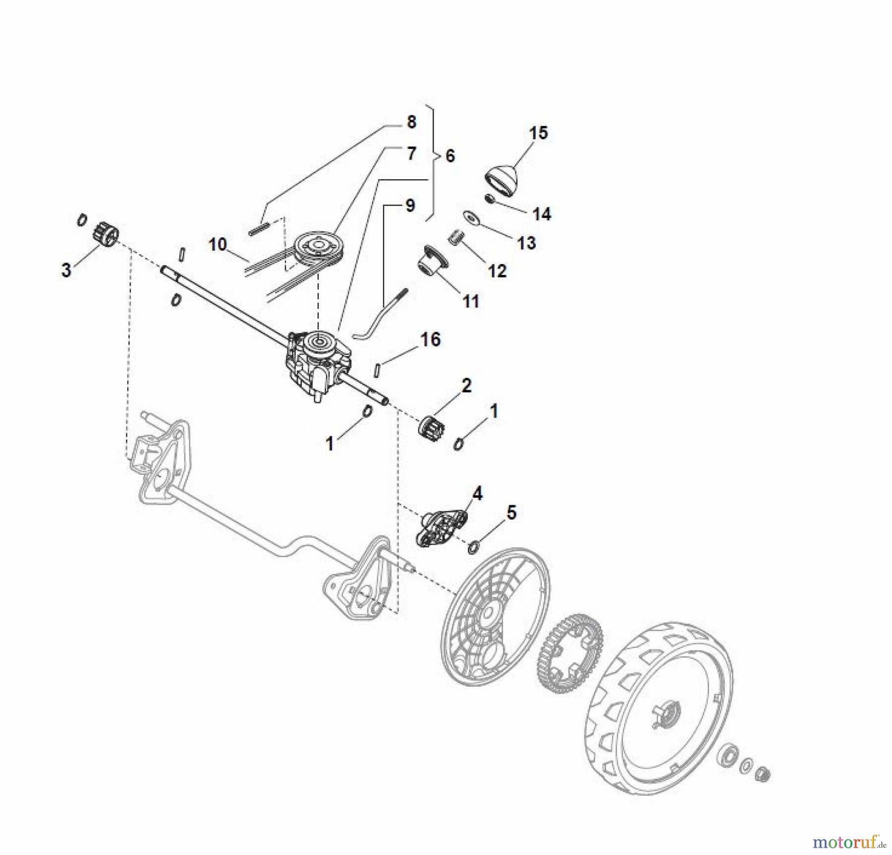 Global Garden Products GGP Rasenmäher Baujahr 2017 Benzin Mit Antrieb 2017 CRC-CSC 534 WS - CRC-CSC WSQ Transmission