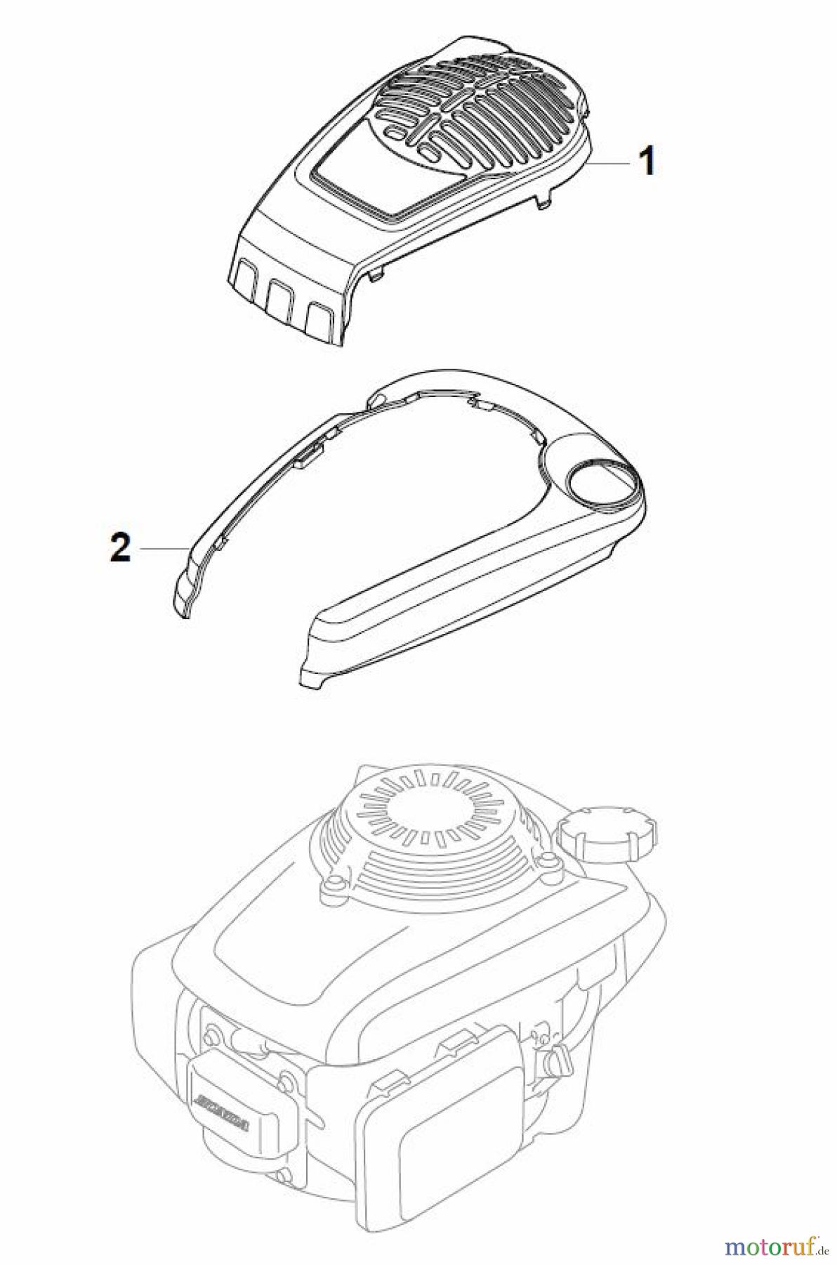  Global Garden Products GGP Rasenmäher Baujahr 2017 Benzin Mit Antrieb 2017 CRC-CSC 534 WS - CRC-CSC WSQ Honda Engine Cover