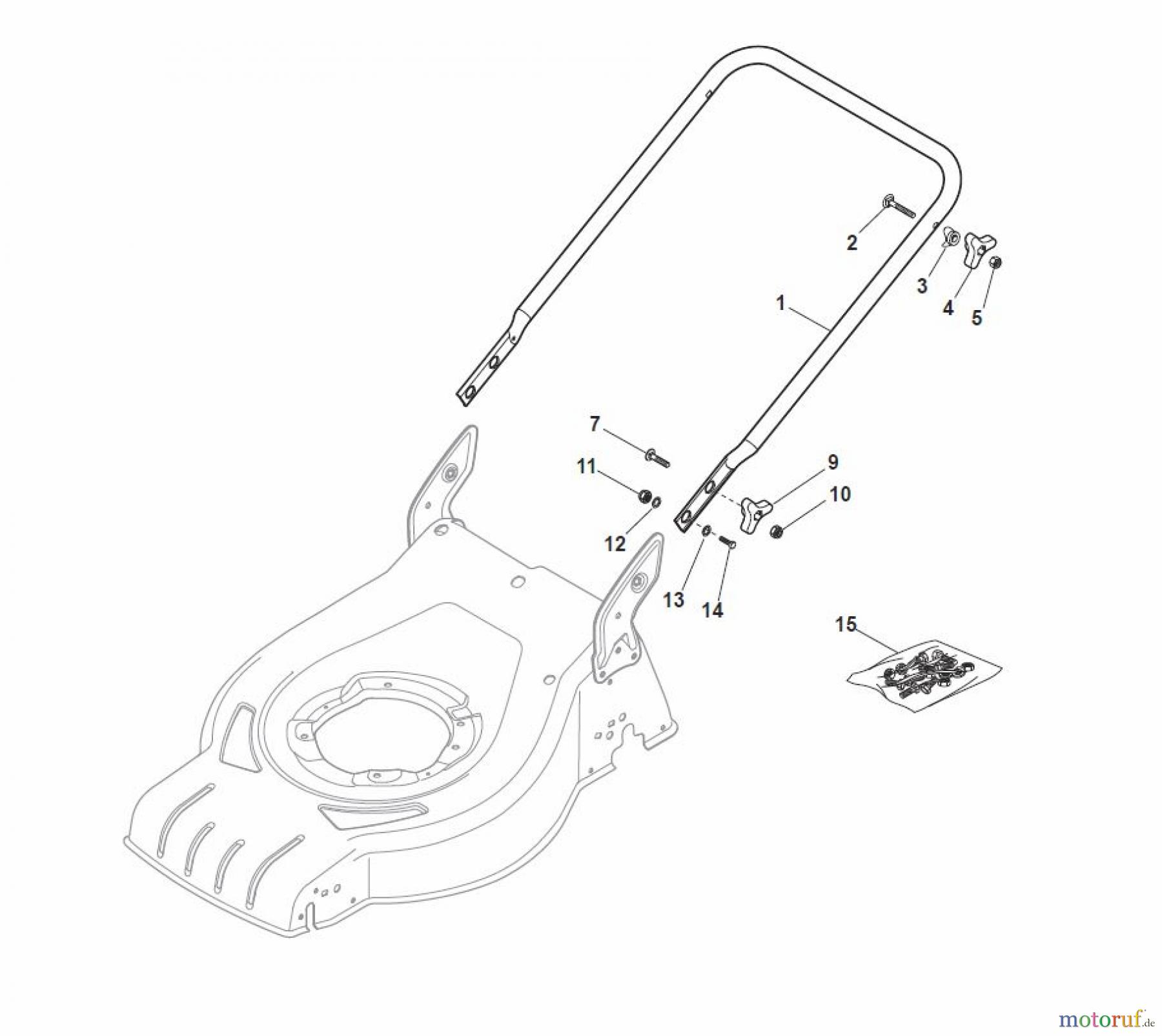 Global Garden Products GGP Rasenmäher Baujahr 2017 Benzin Mit Antrieb 2017 CRC-CSC 534 WSE - CRC-CSC WSQE Handle, Lower Part