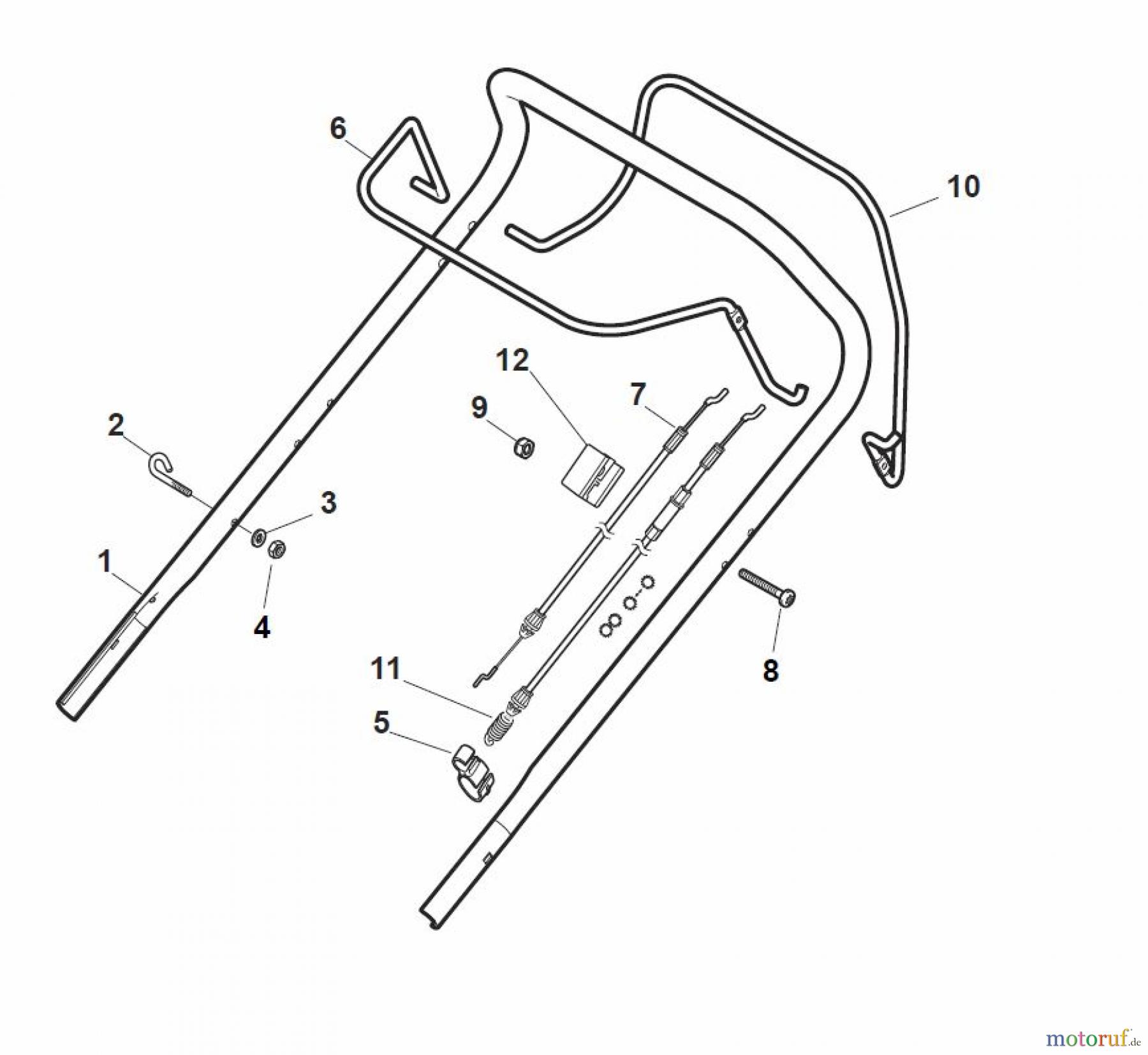Global Garden Products GGP Rasenmäher Baujahr 2017 Benzin Mit Antrieb 2017 CRC-CSC 534 WSE - CRC-CSC WSQE Handle, Upper Part