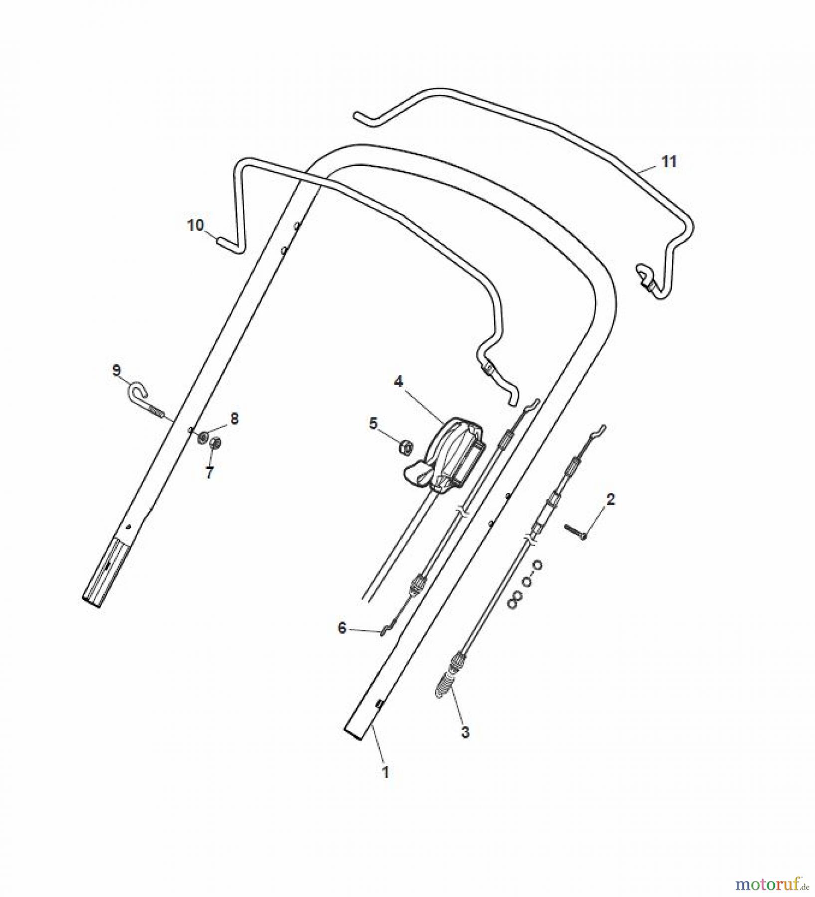 Global Garden Products GGP Rasenmäher Baujahr 2017 Benzin Mit Antrieb 2017 CRC-CSC 534 WSE - CRC-CSC WSQE Handle, Upper Part